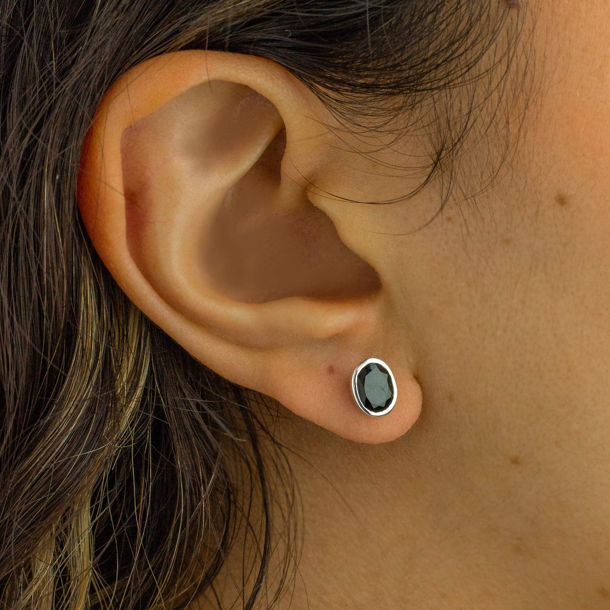 Black Onyx Stud Earrings