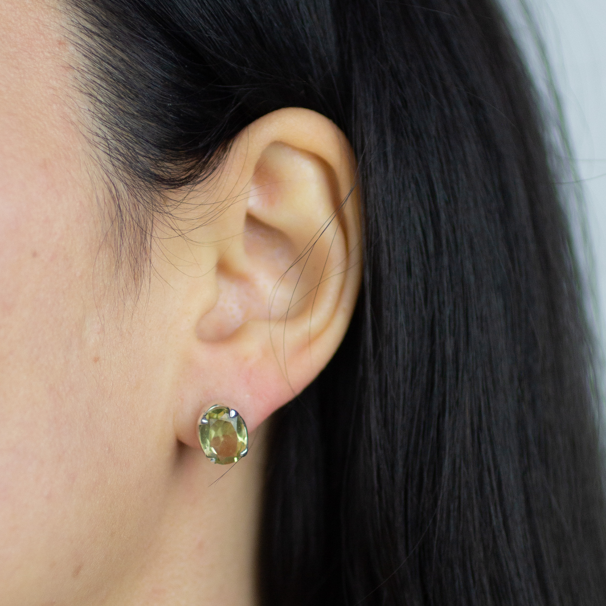 Lemon Quartz Stud Earrings