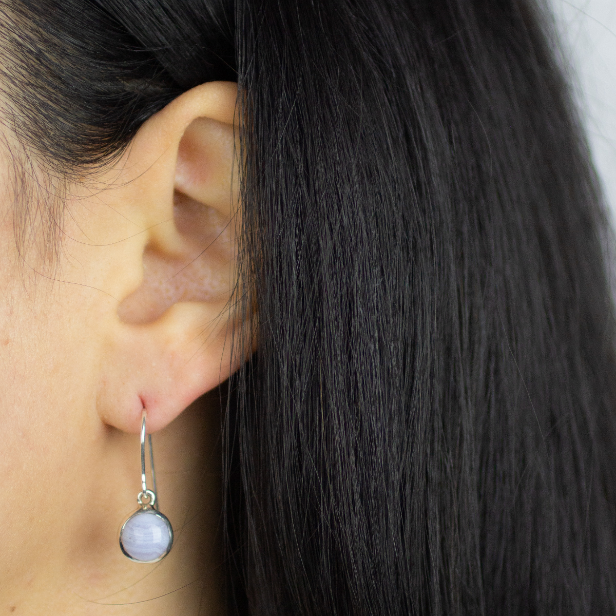 Blue Lace Agate Drop Earrings