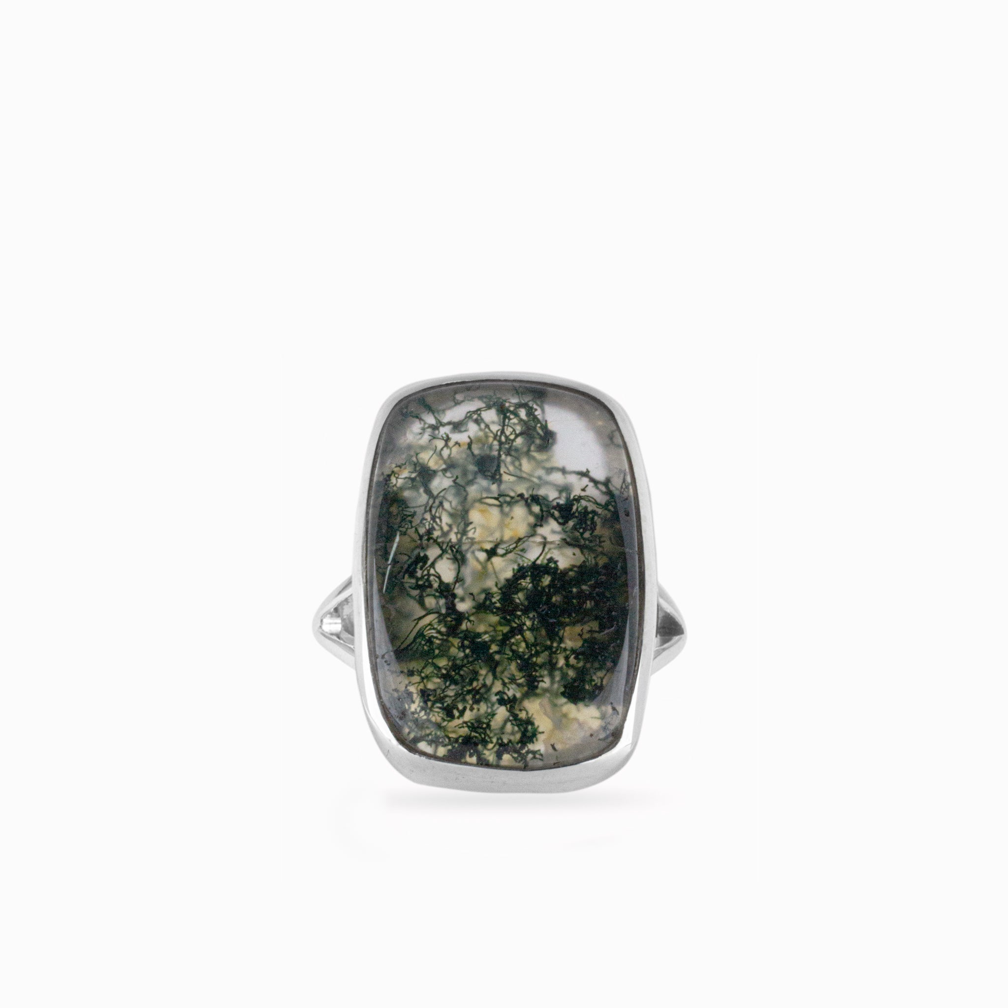moss agate ring