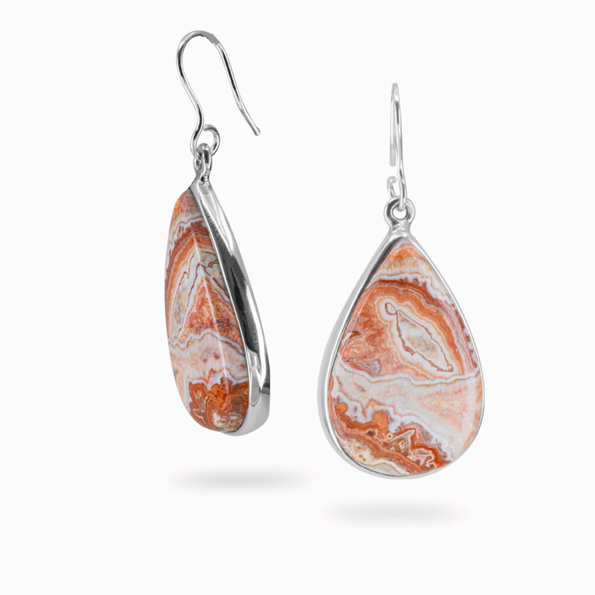 Crazy Lace Agate Drop Earrings