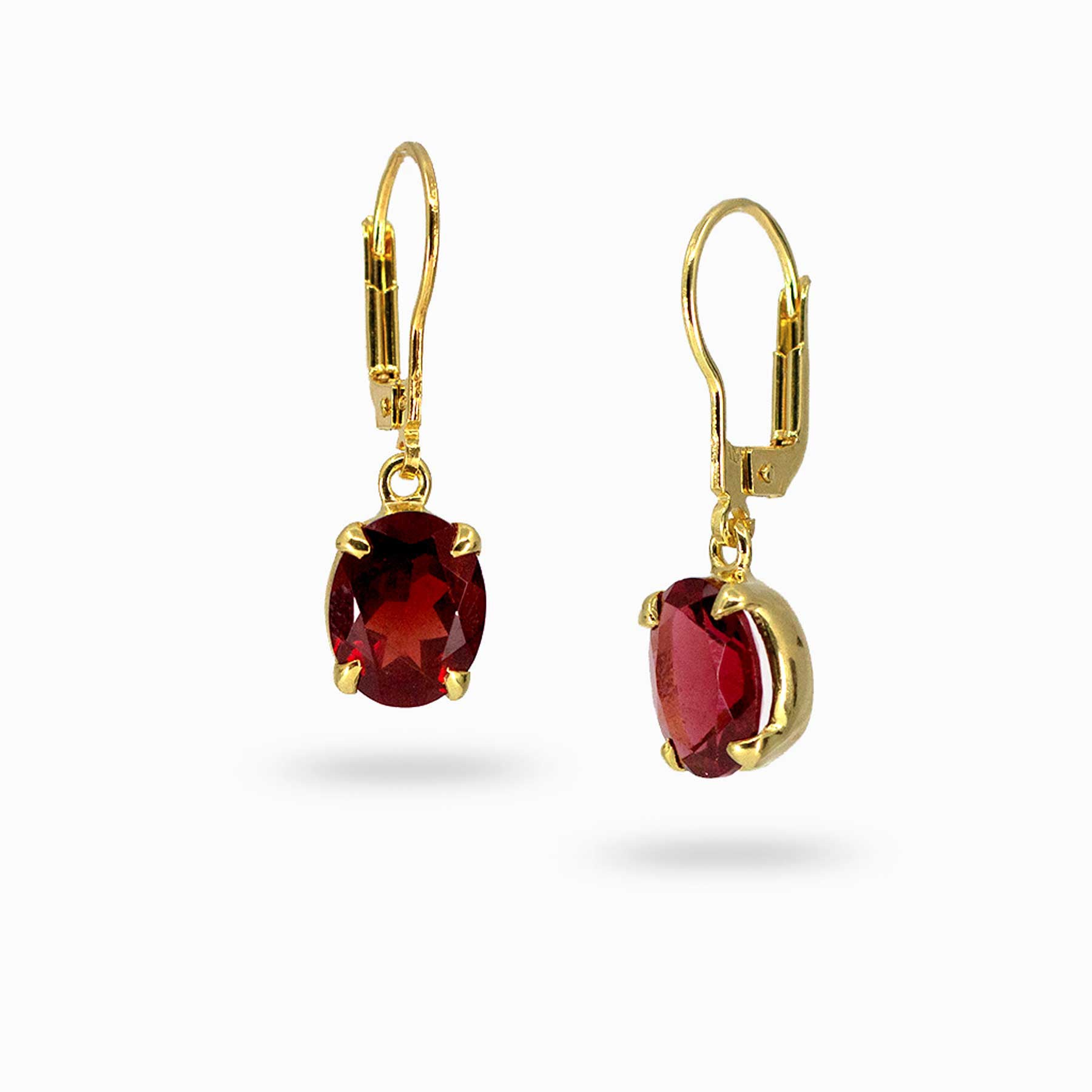 Garnet Drop Earrings