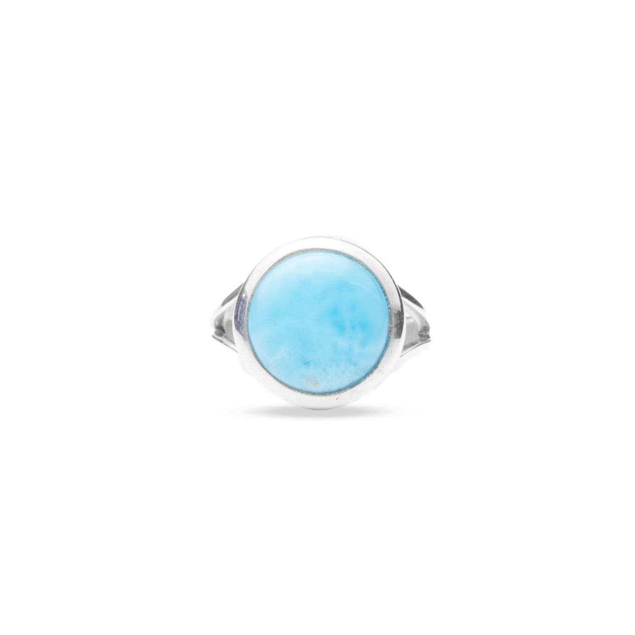 Larimar round ring with split band