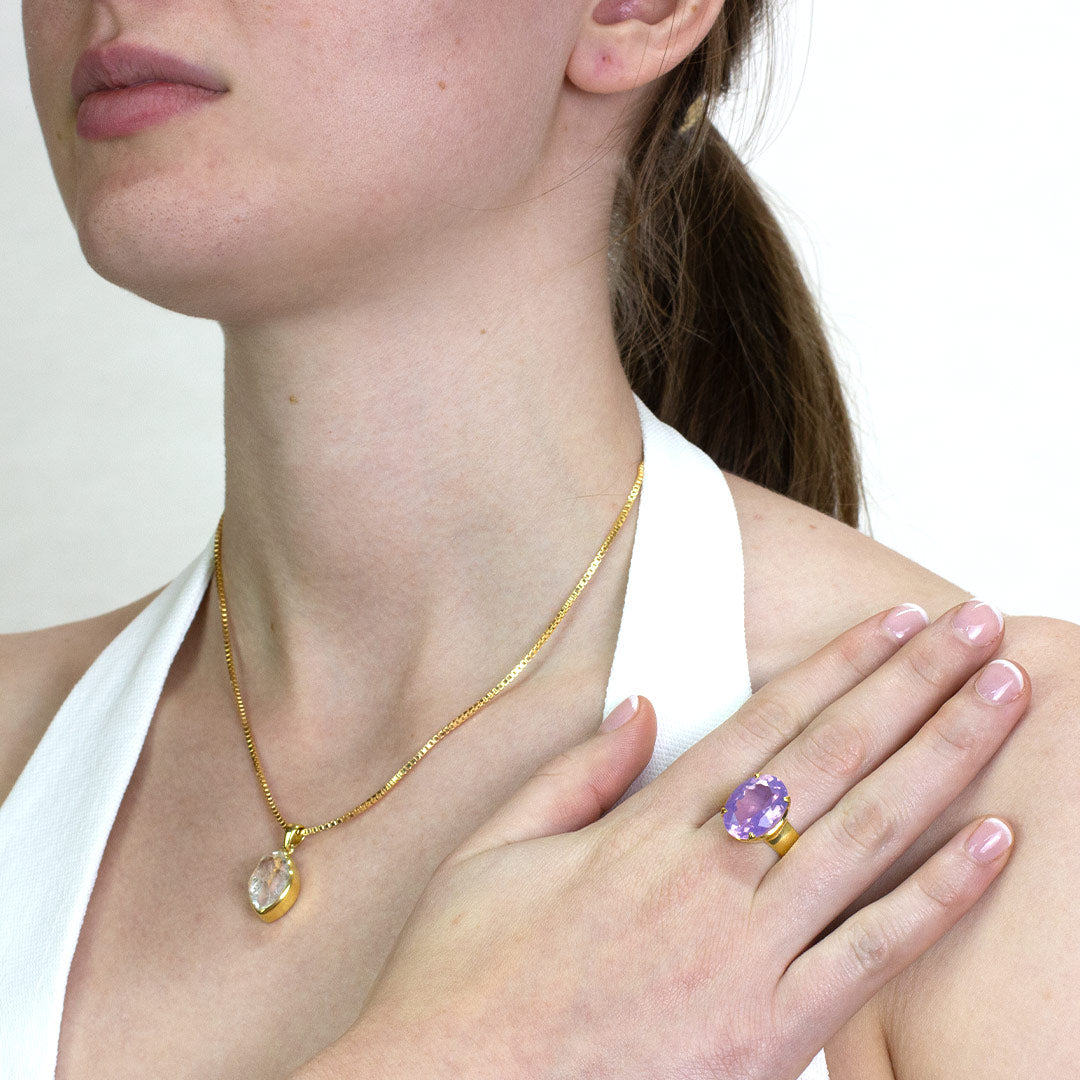 Lavender Quartz Ring