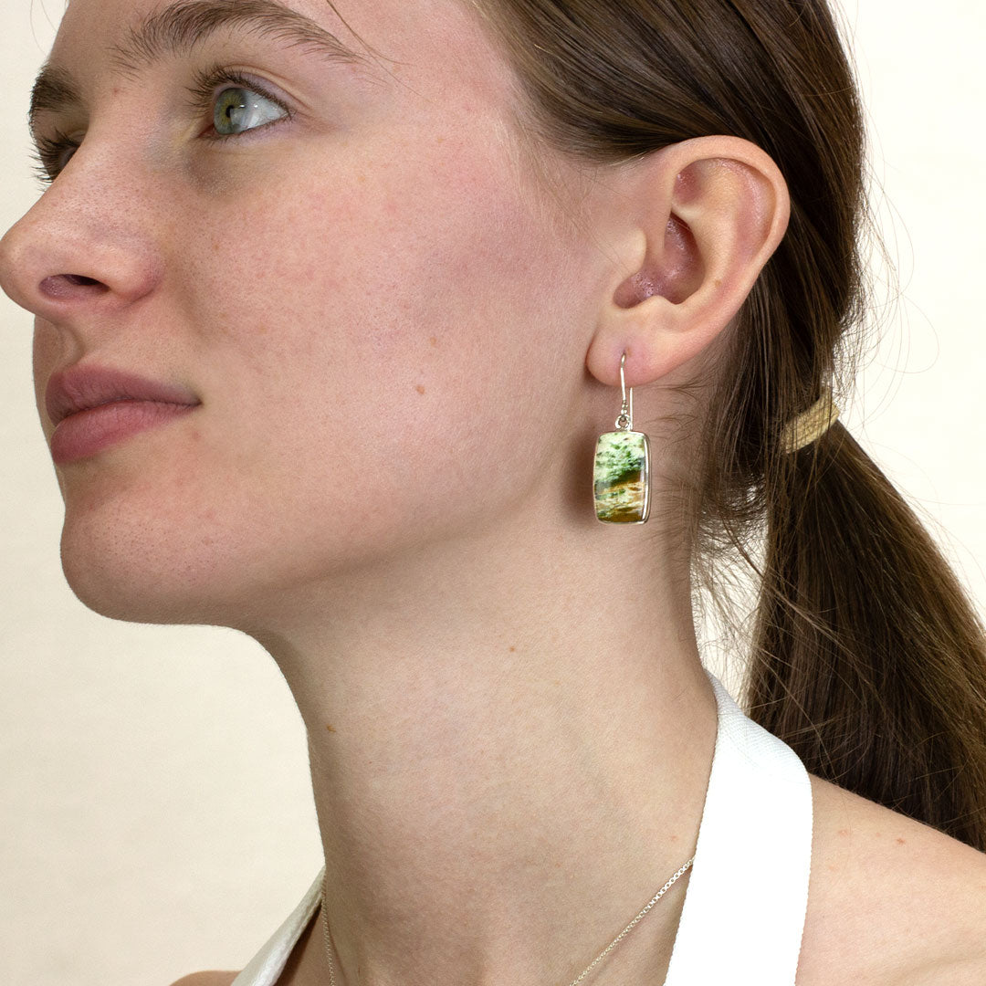 Chrome Chalcedony Drop Earrings