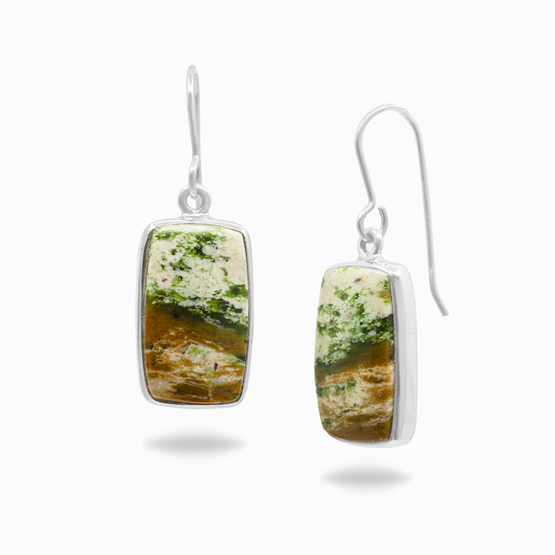 Chrome Chalcedony Drop Earrings