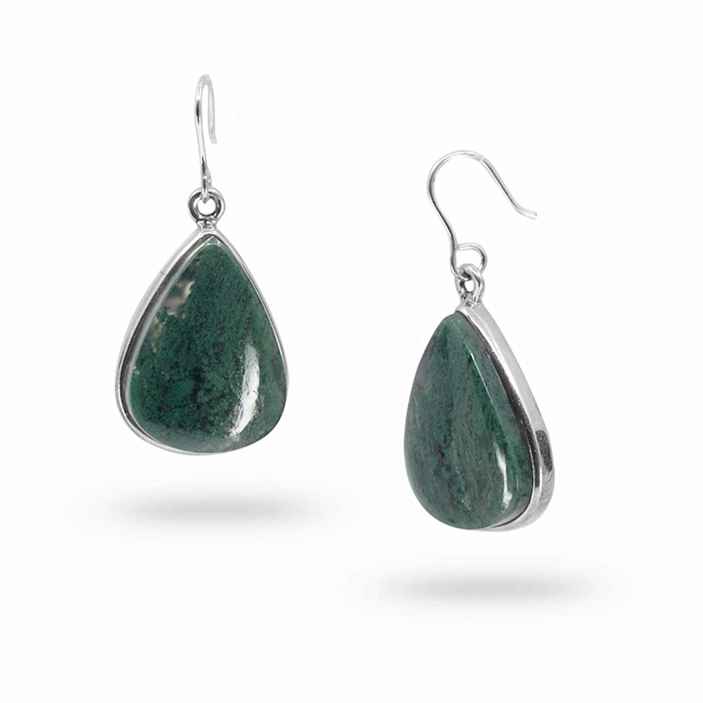 Moss Agate Drop Earrings