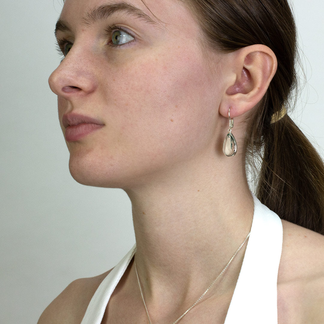 Moss Agate Drop Earrings