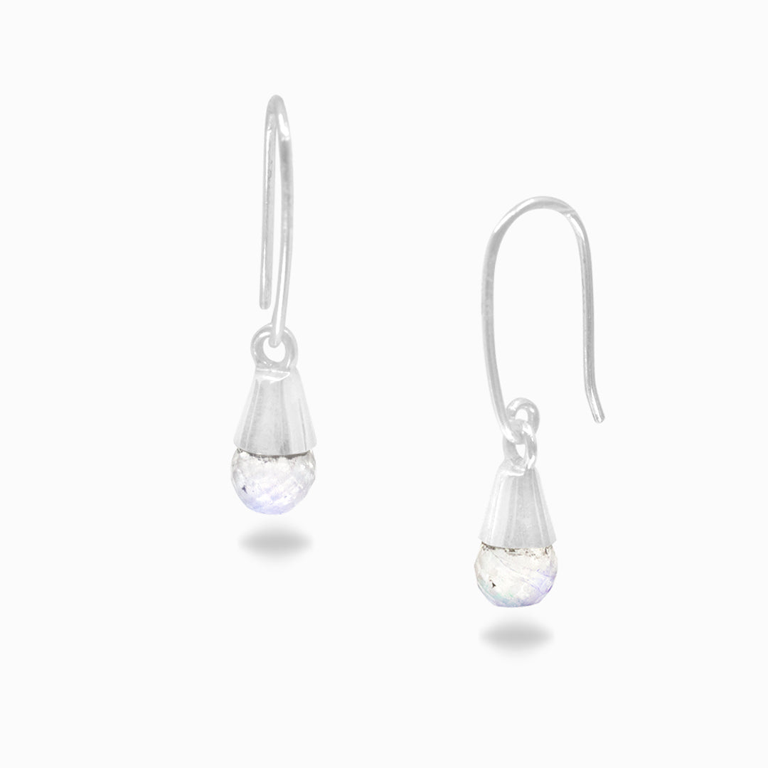 Rainbow Moonstone Drop Earrings