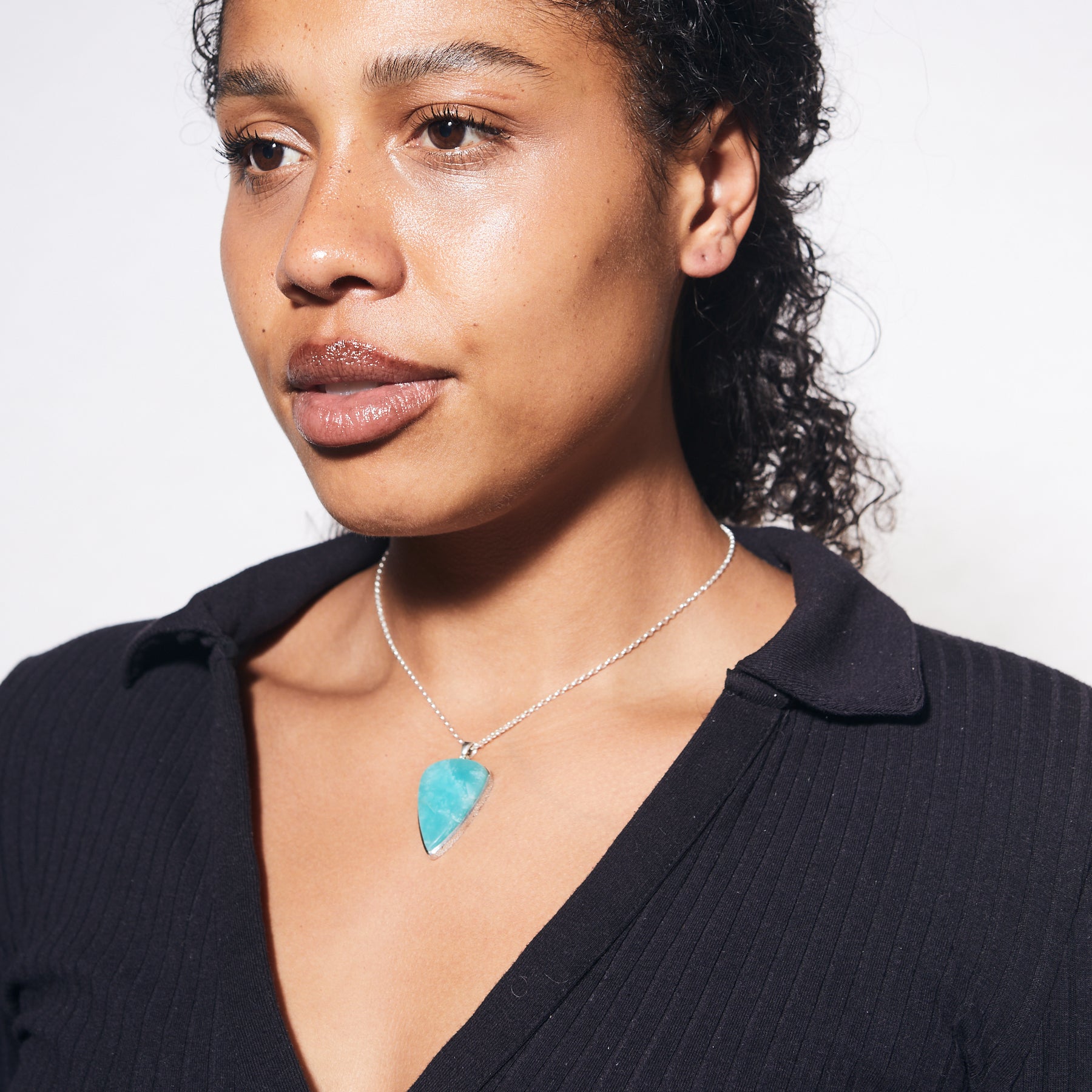 Amazonite Necklace on model