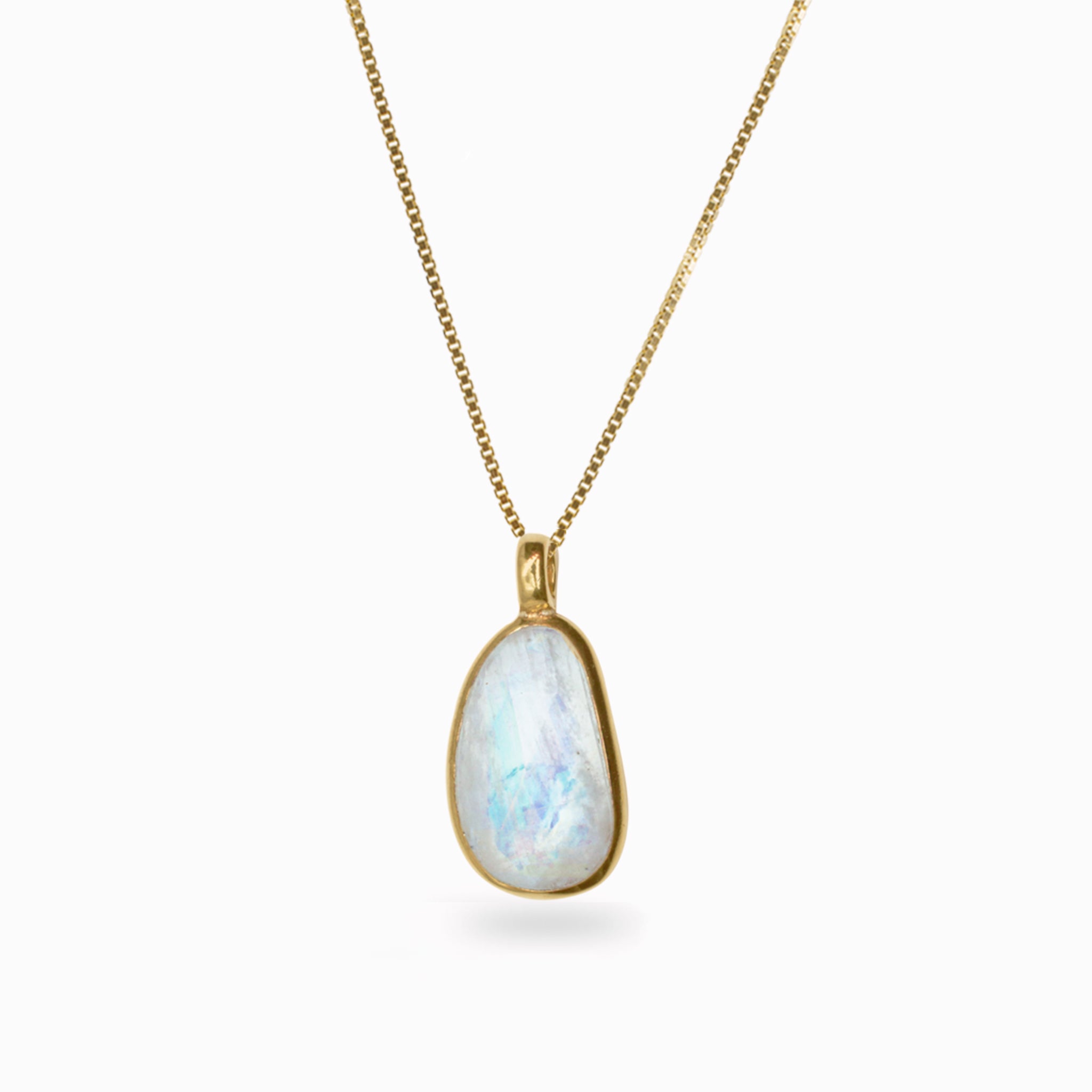 rainbow moonstone necklace