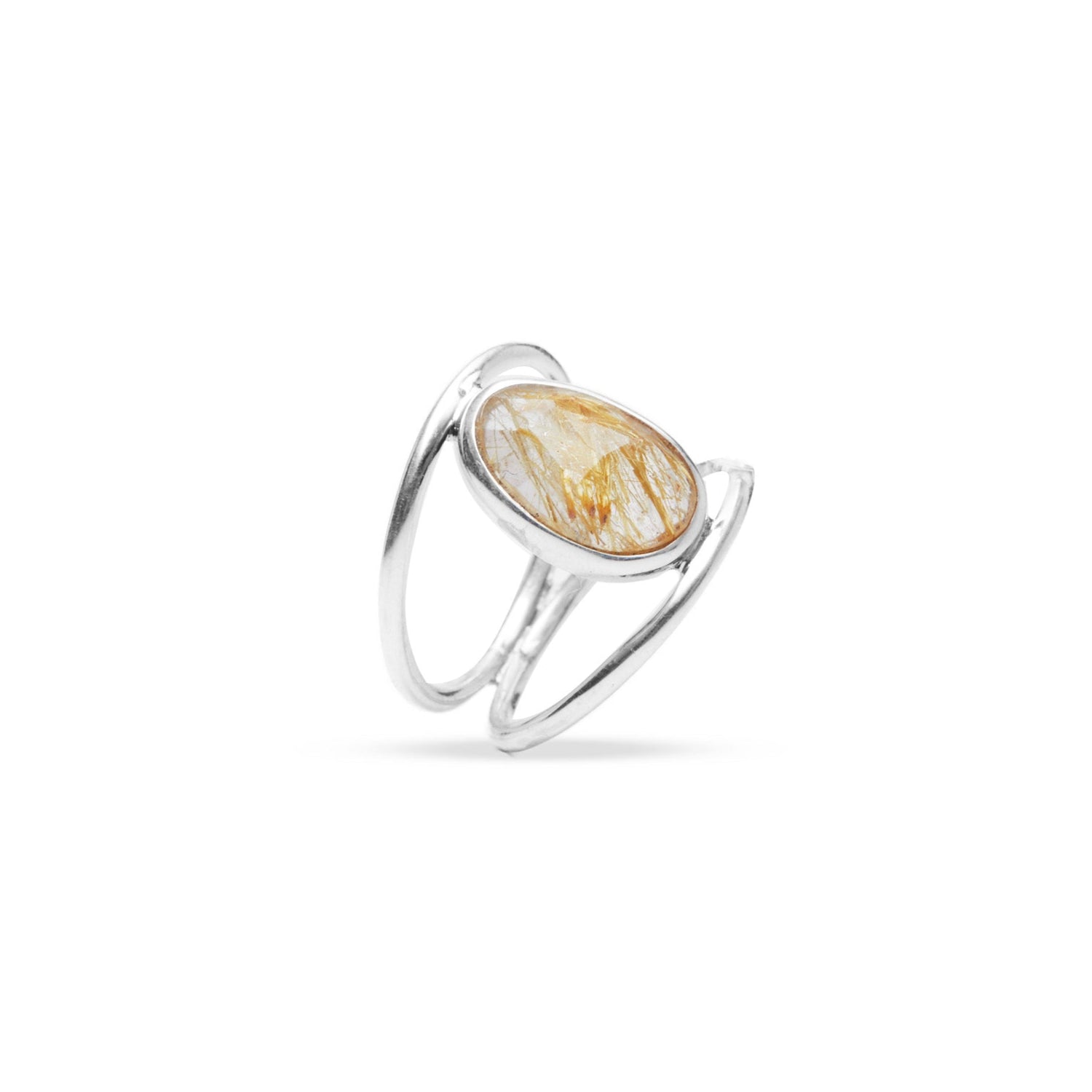 Rutilated Quartz Ring