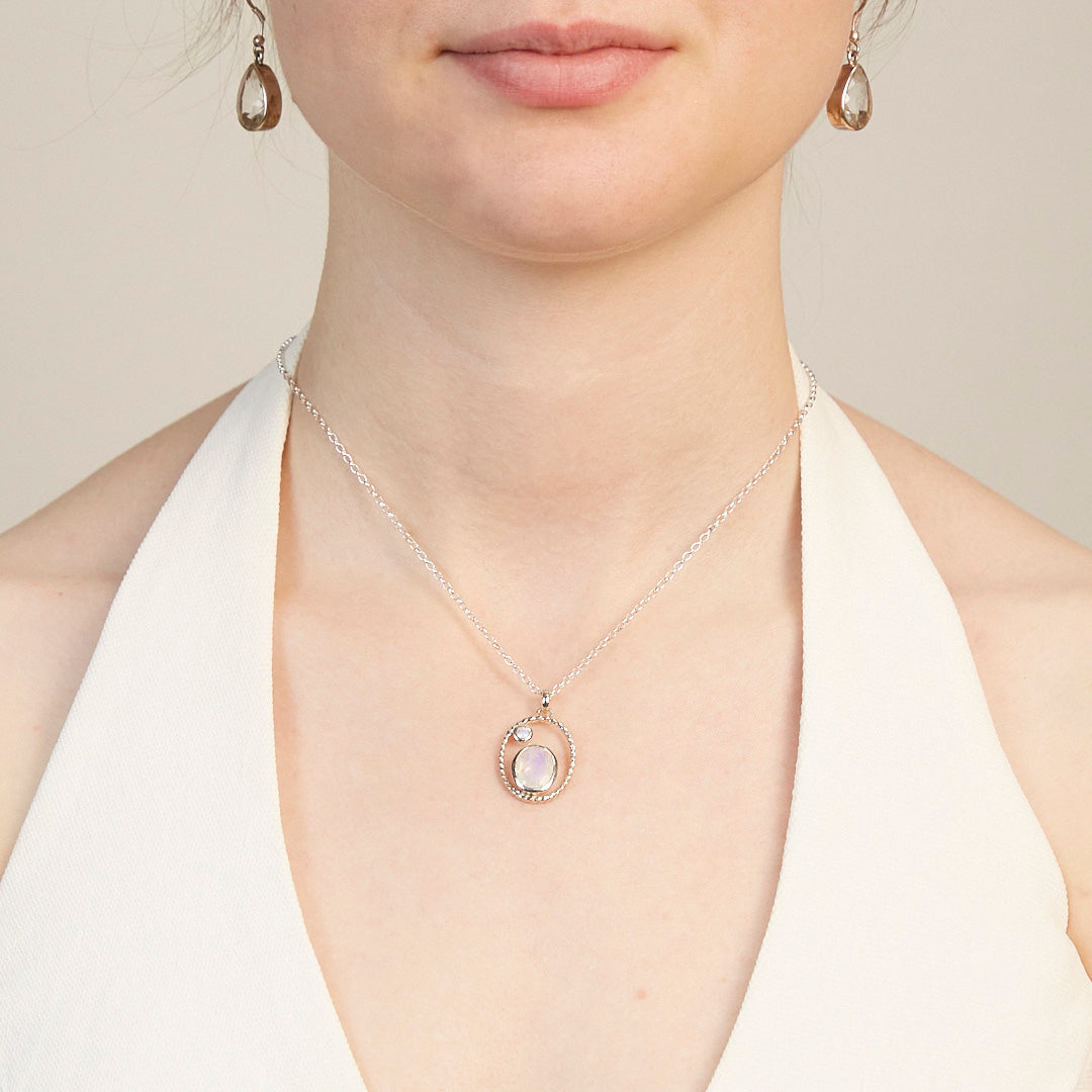 Rainbow Moonstone Necklace