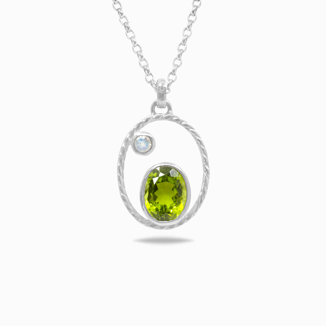 Peridot & Moonstone Necklace