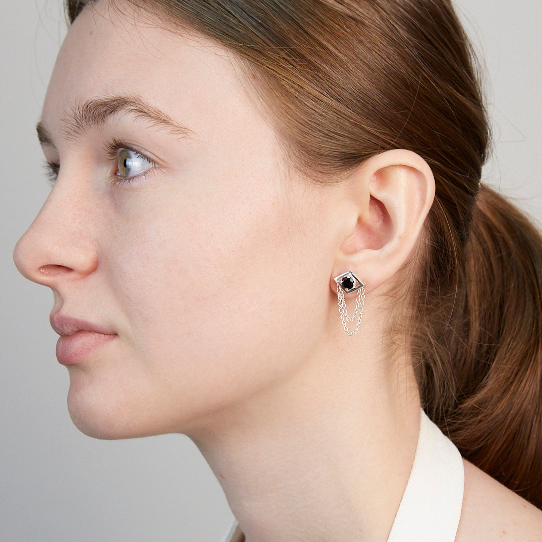 Black Onyx Stud Earrings