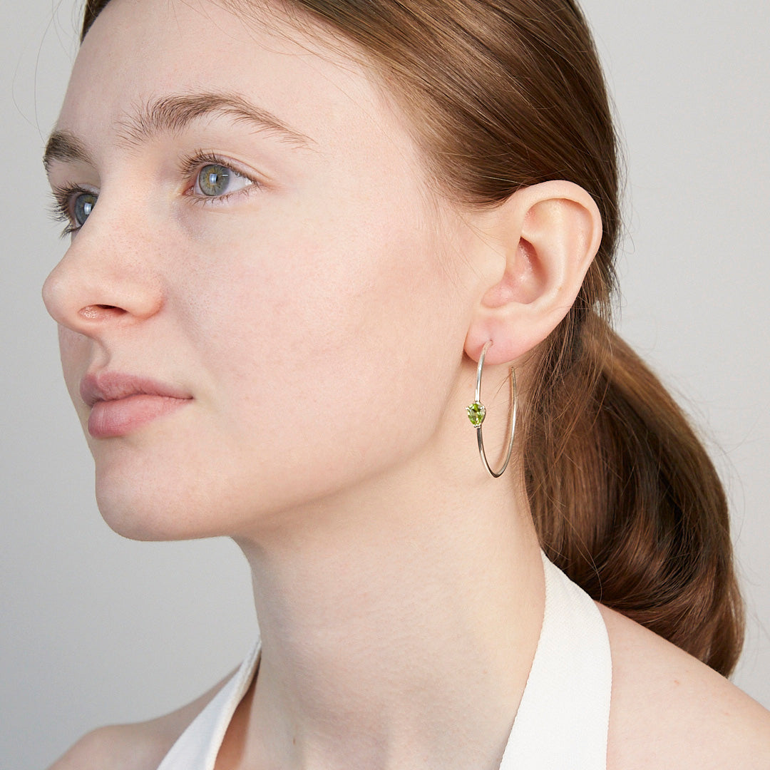 Peridot Hoops