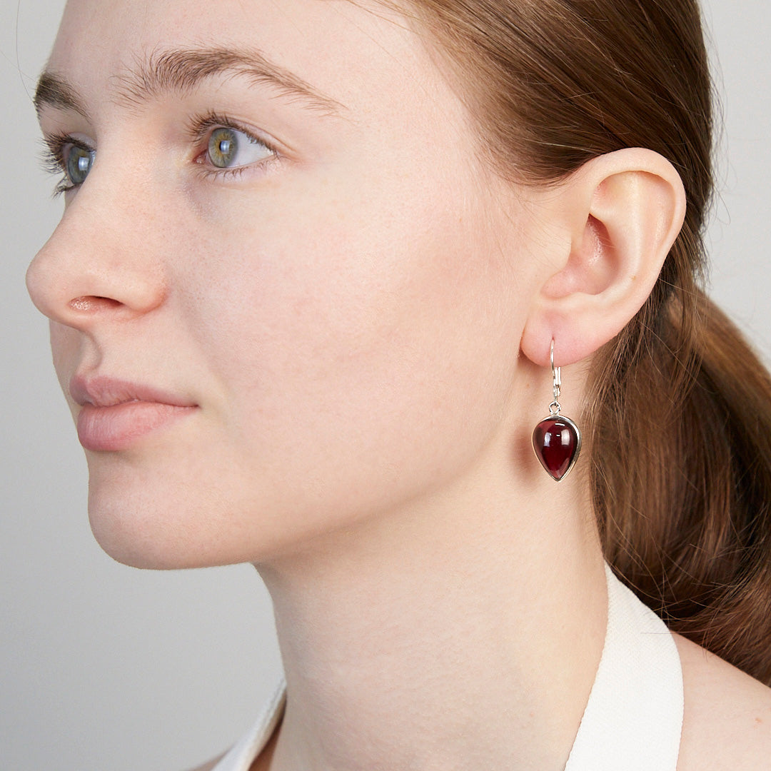 Garnet Drop Earrings