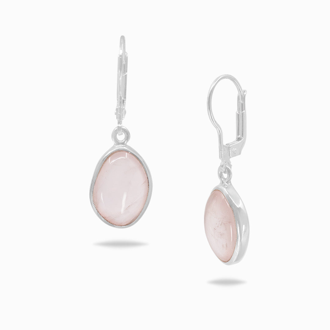Rose Quartz Drop Earrings