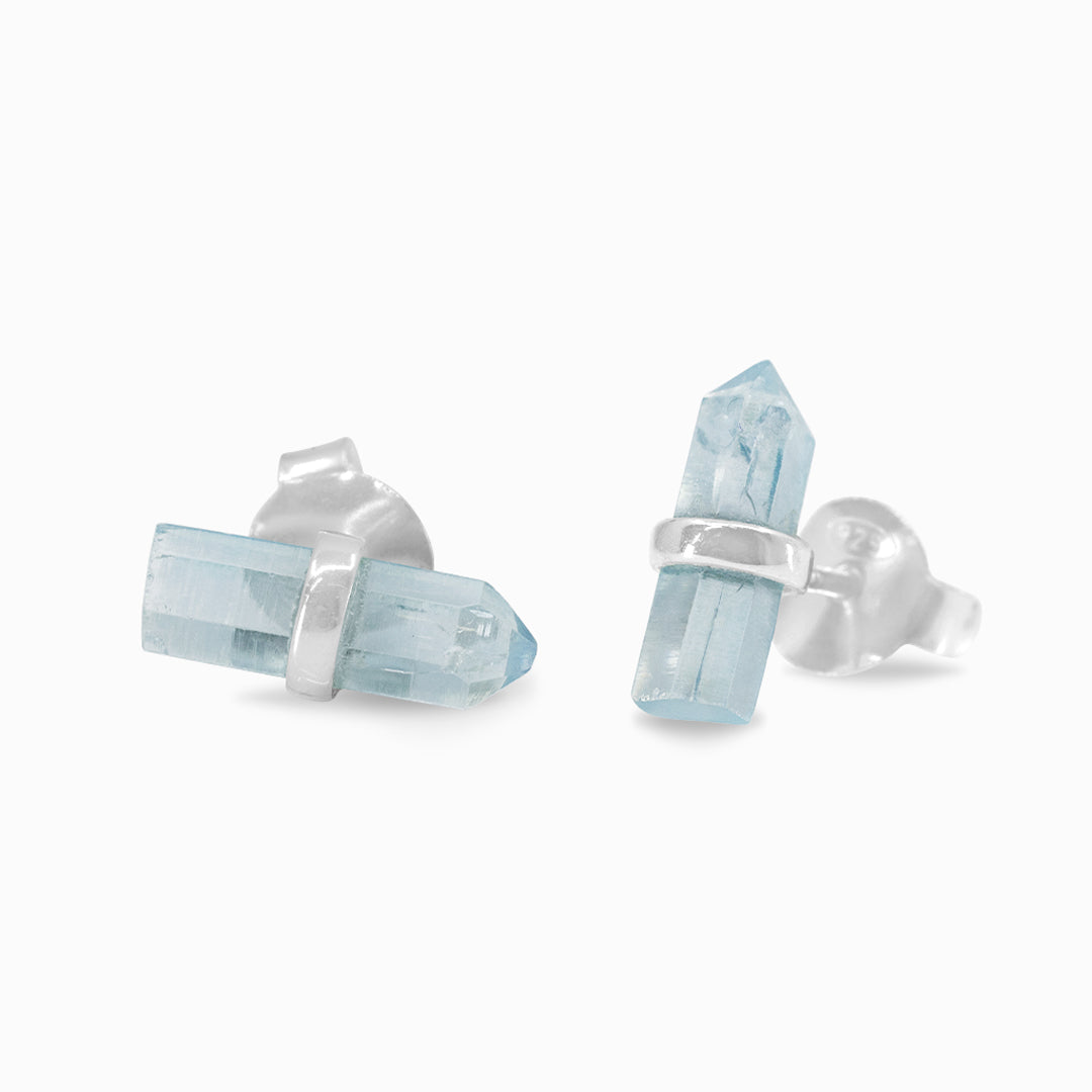 Aquamarine Stud Earrings