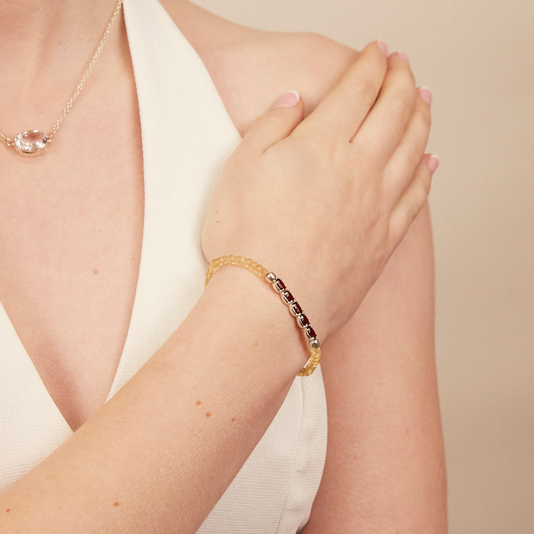 Garnet & Citrine Bracelet