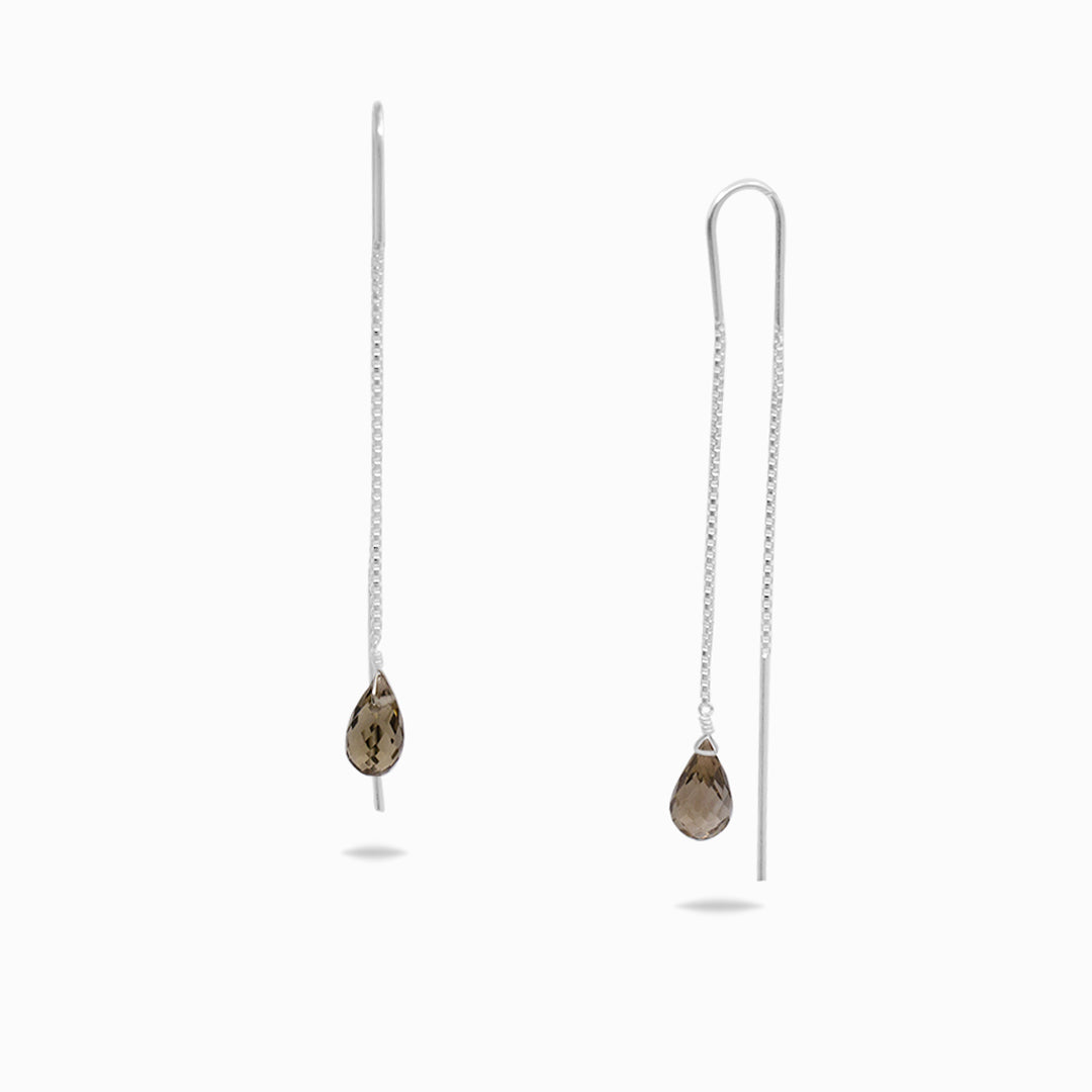 Smokey Quartz Drop Earrings
