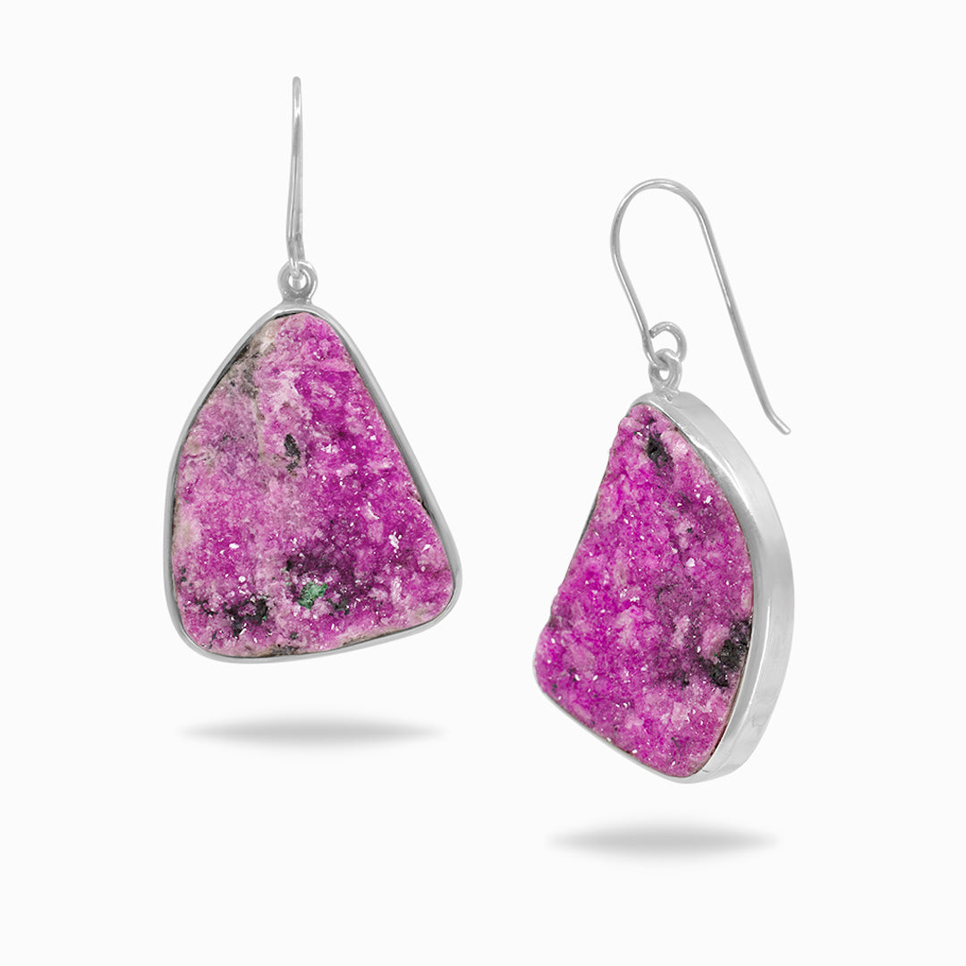 Cobaltian Calcite Drop Earrings