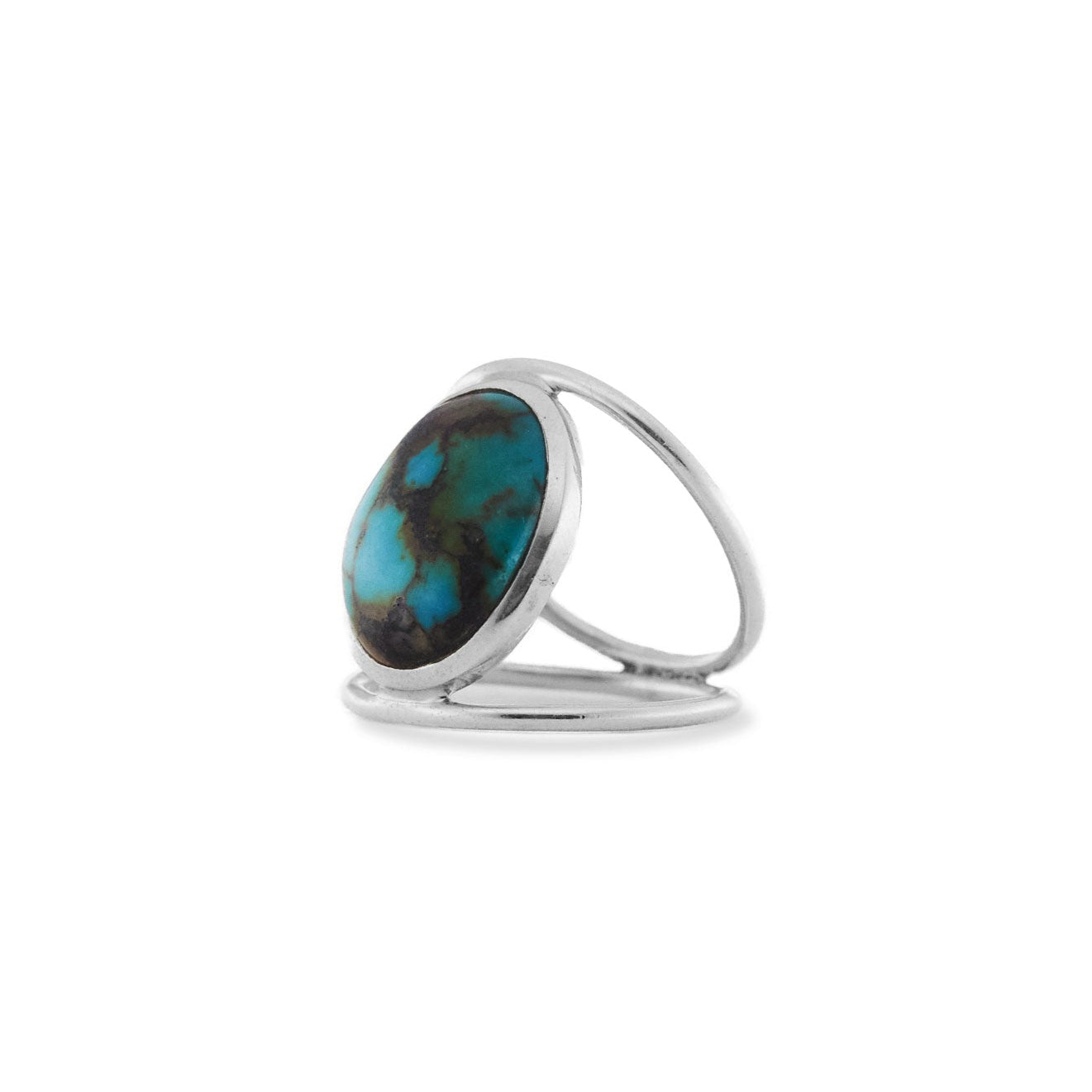 Tibetan Turquoise Ring side angle