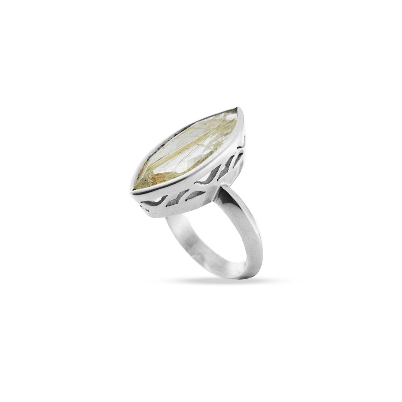 Rutilated Quartz Ring