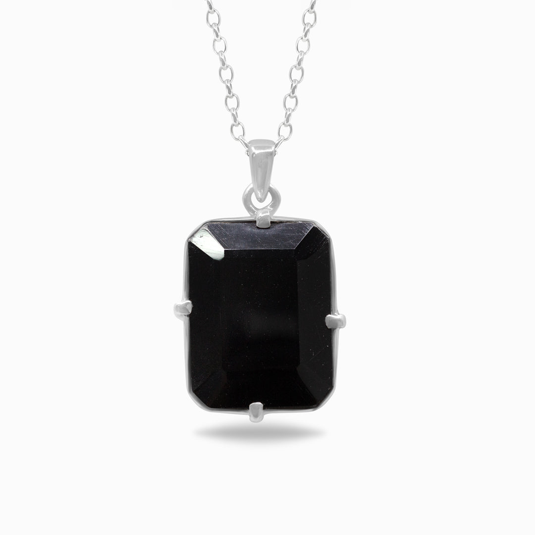 Black Onyx Druzy Necklace