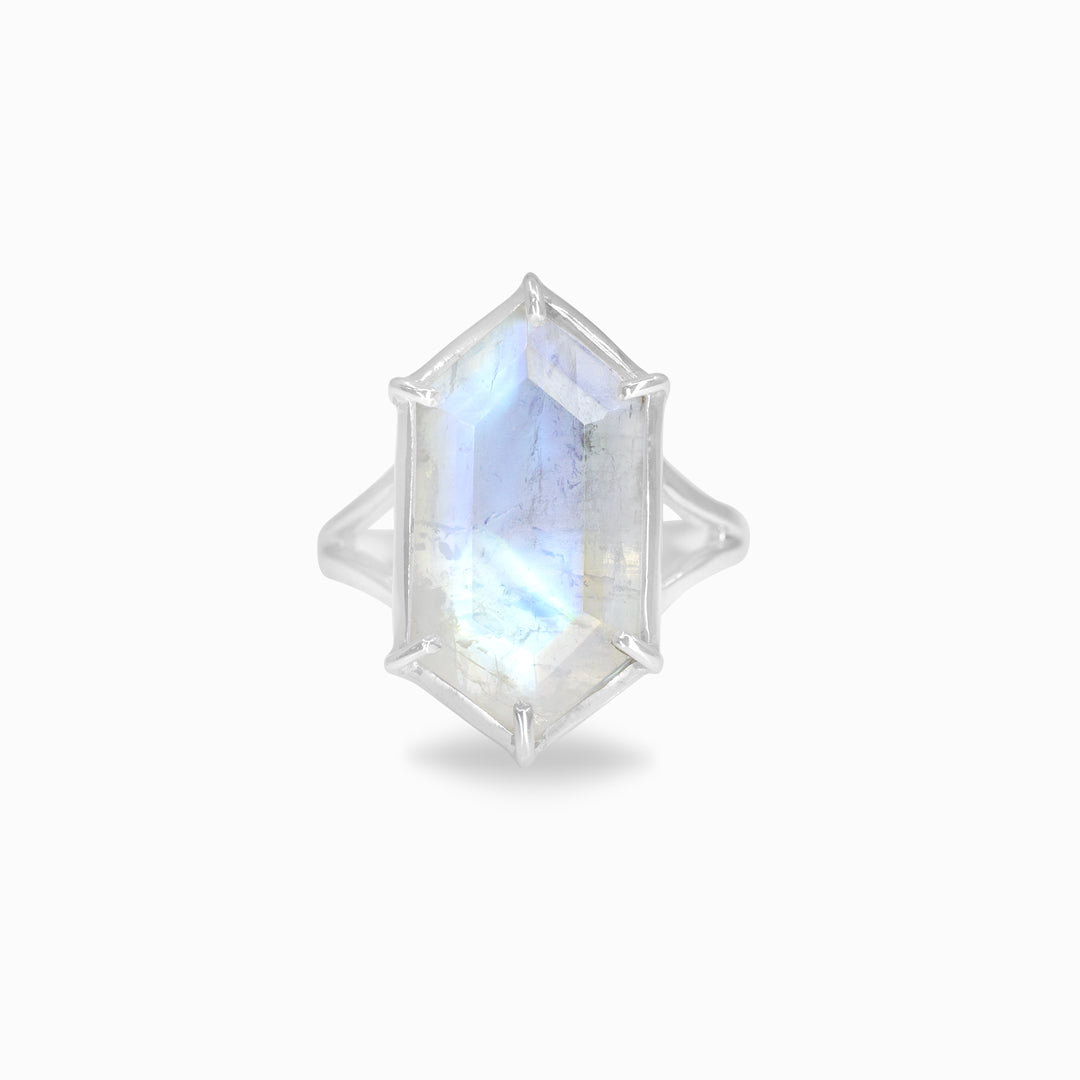 Rainbow Moonstone Ring