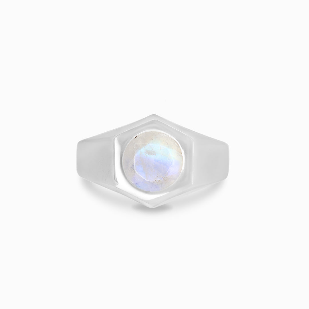 Rainbow Moonstone Ring