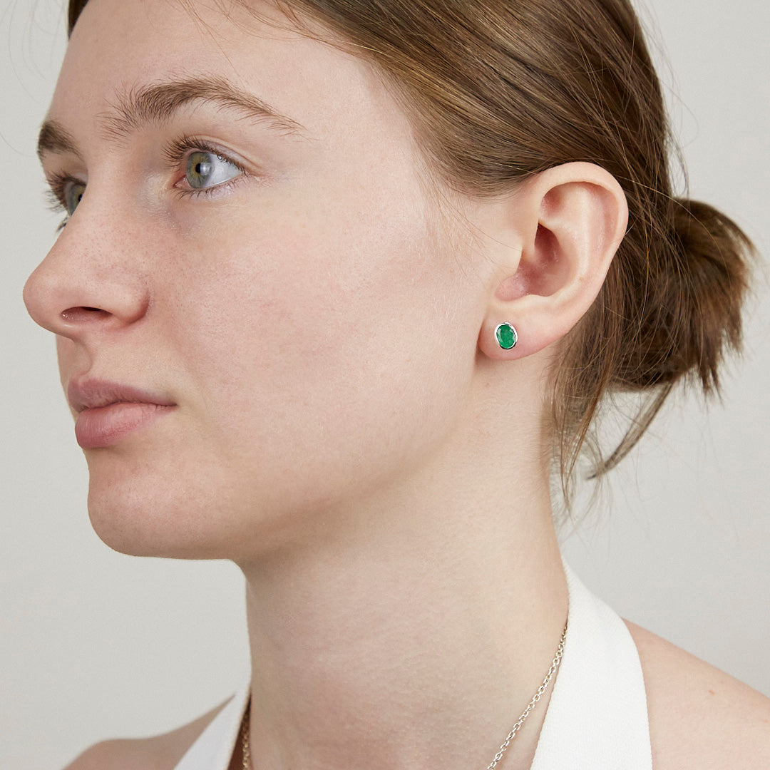 Emerald Stud Earrings