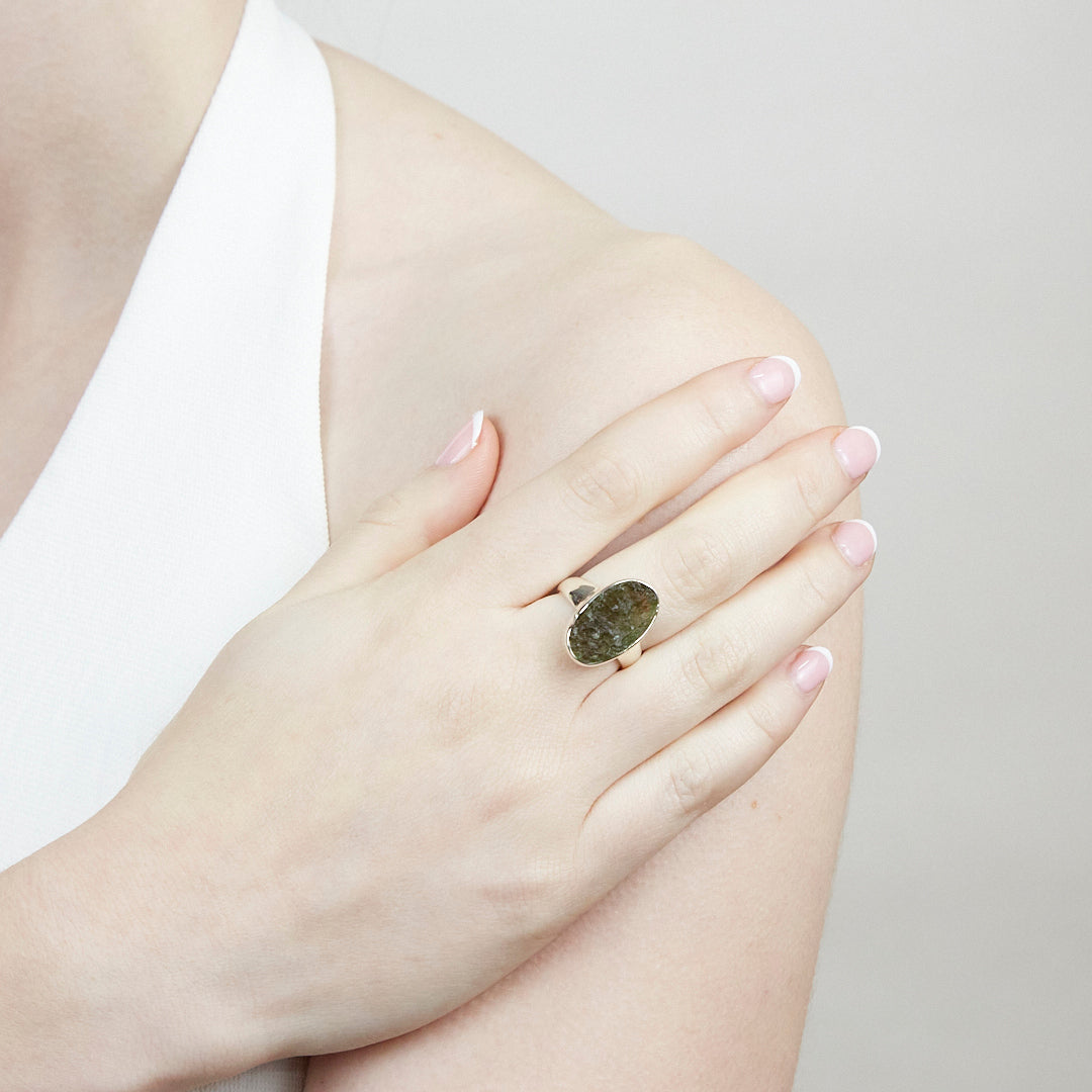 Moldavite Ring