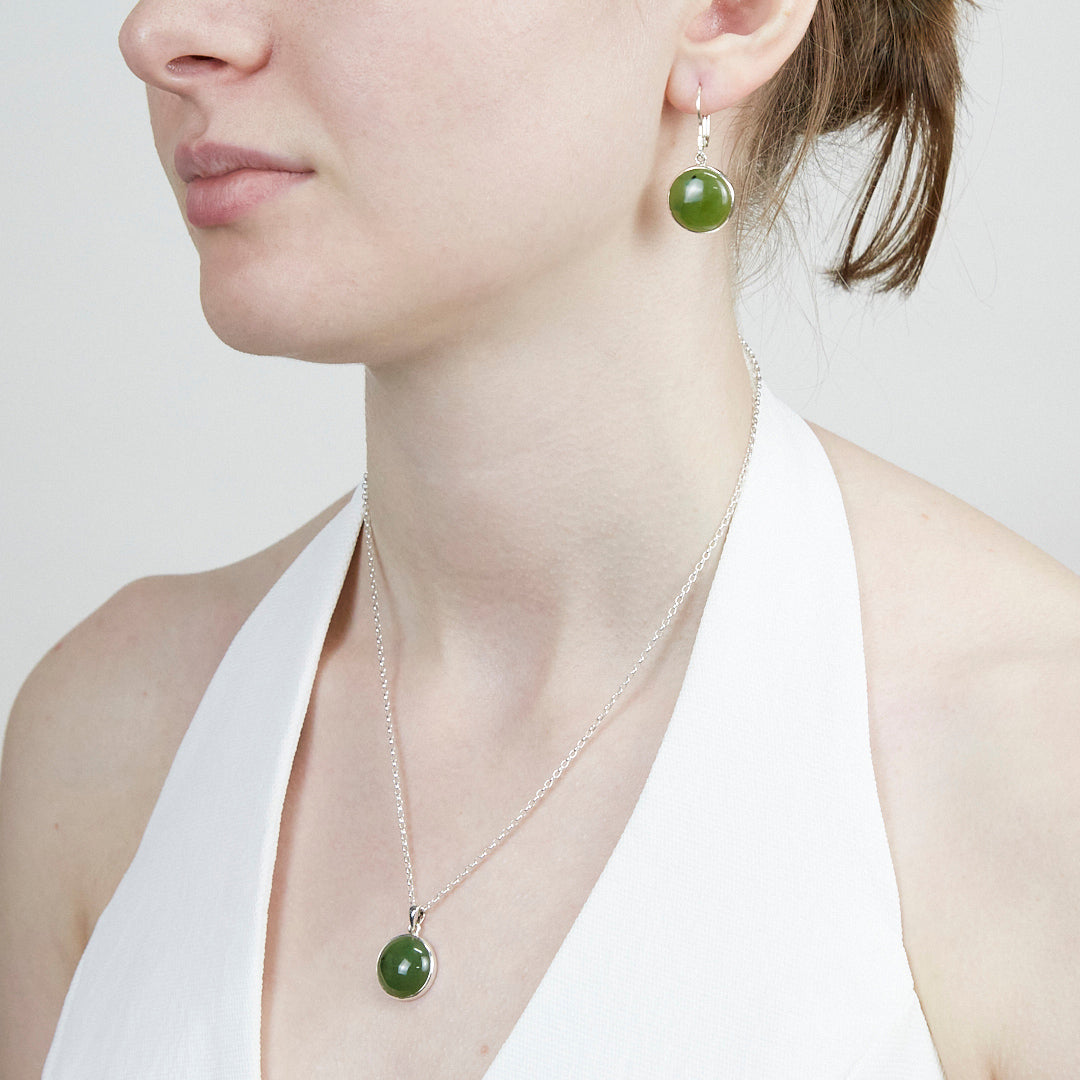 Nephrite Jade Drop Earrings
