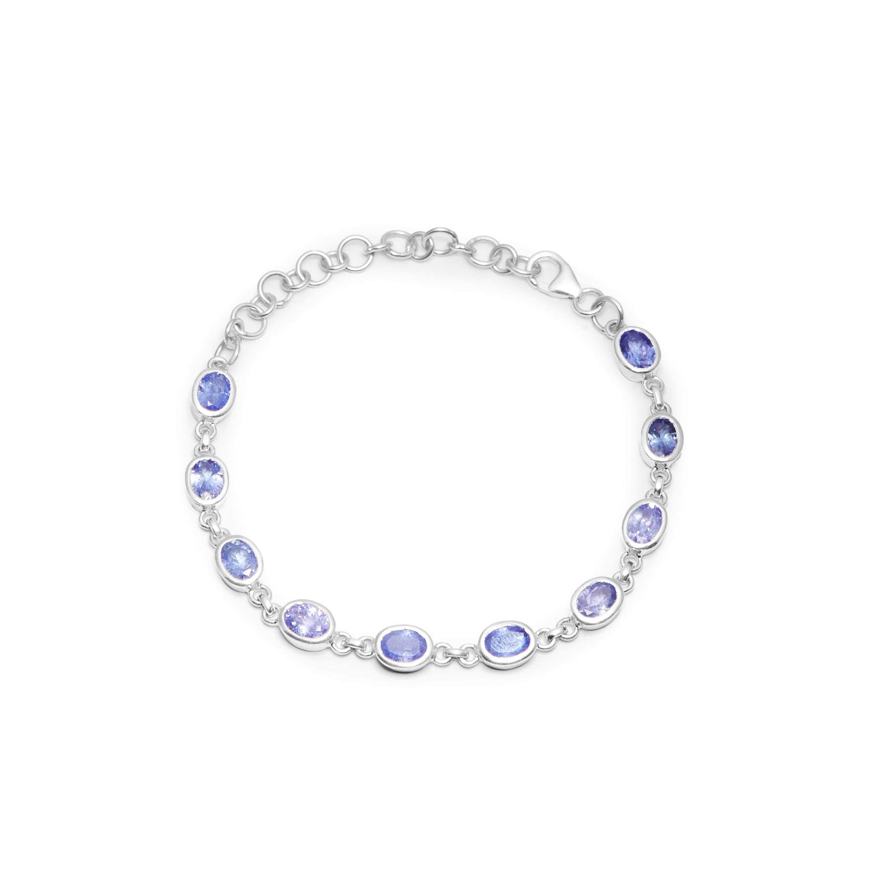 Tanzanite faceted oval bez Bracelet