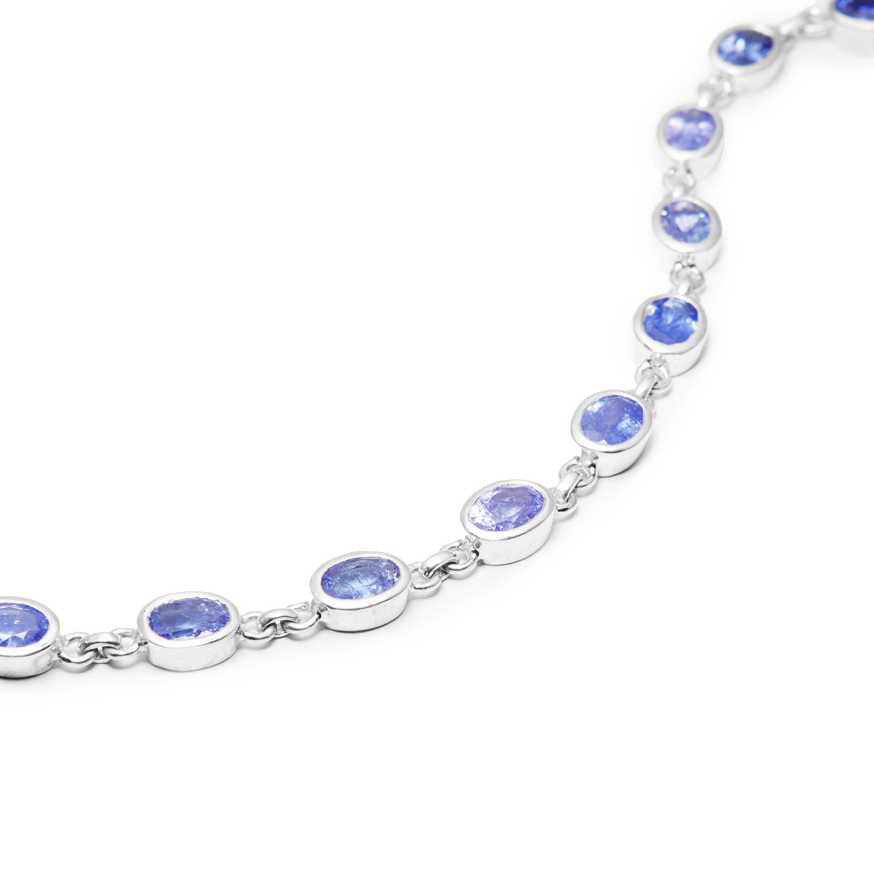 Tanzanite faceted oval bez Bracelet
