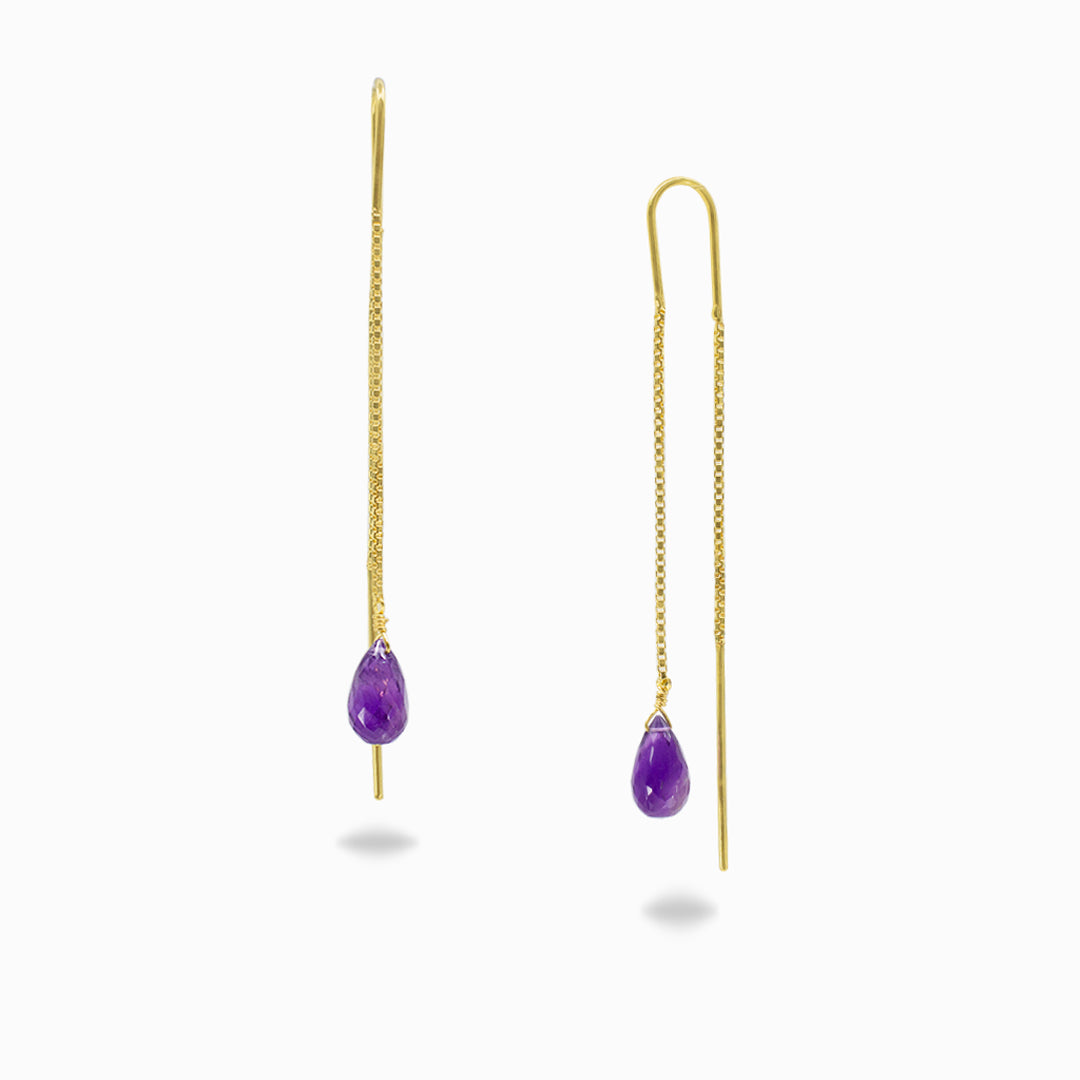 Amethyst Drop Earrings