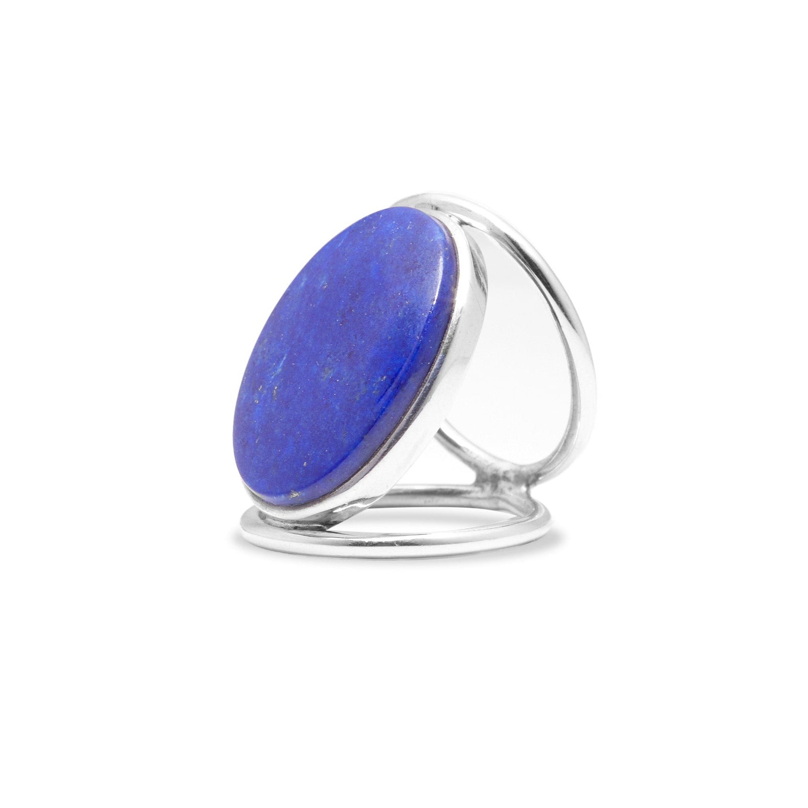 Lapis Lazuli cabochon oval open band Ring