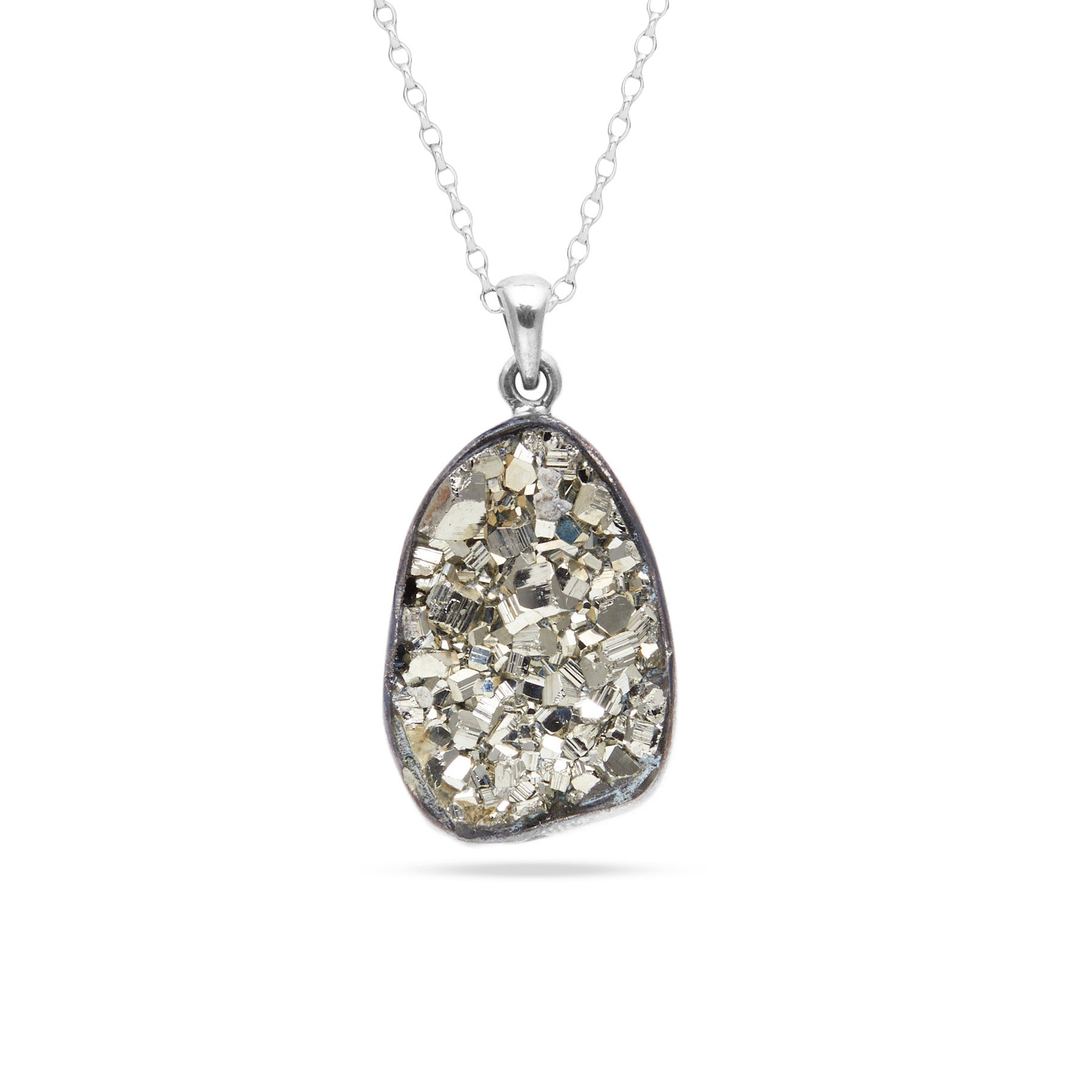 Pyrite cluster Necklace