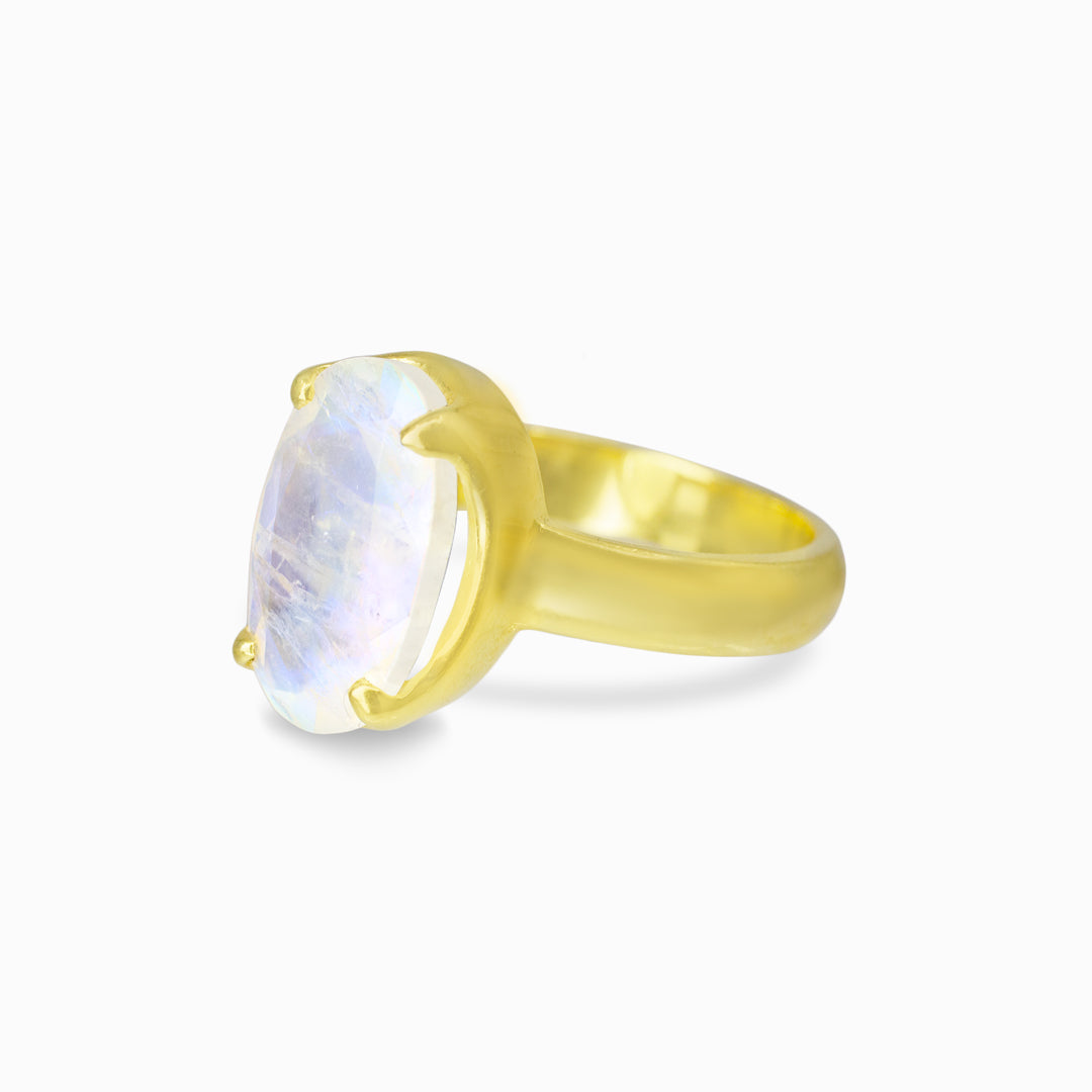 Rainbow Moonstone Ring