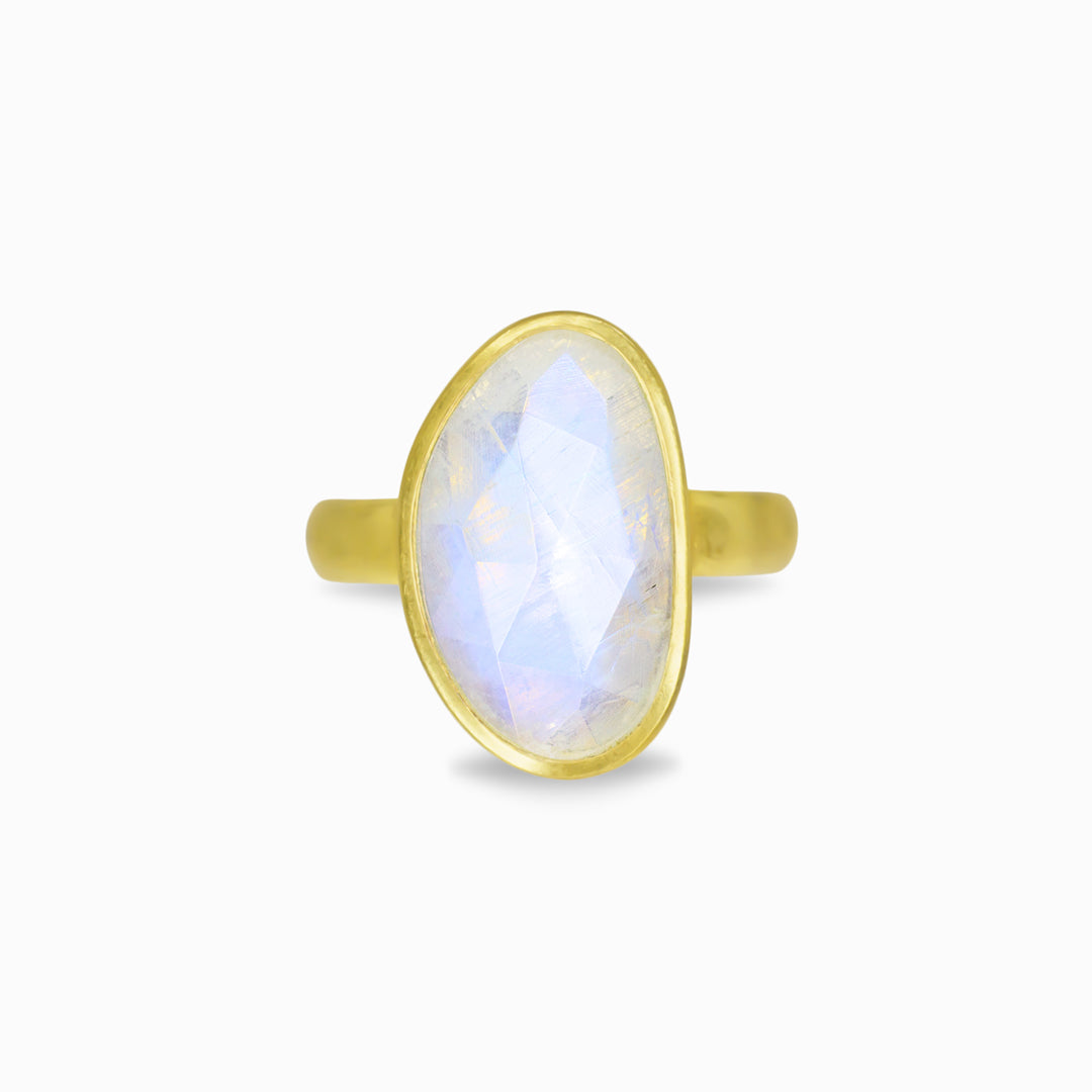 Rainbow Moonstone Ring