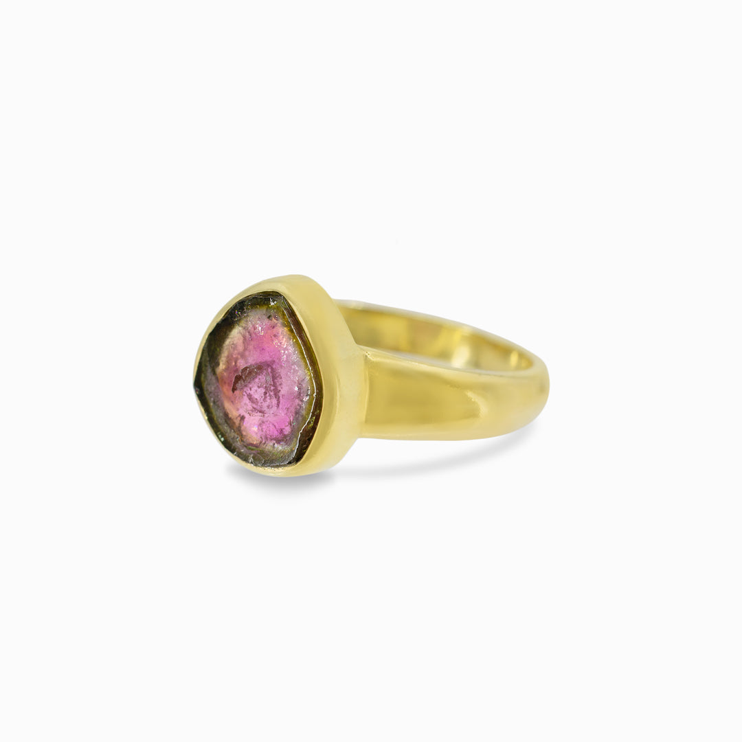 Watermelon Tourmaline Ring