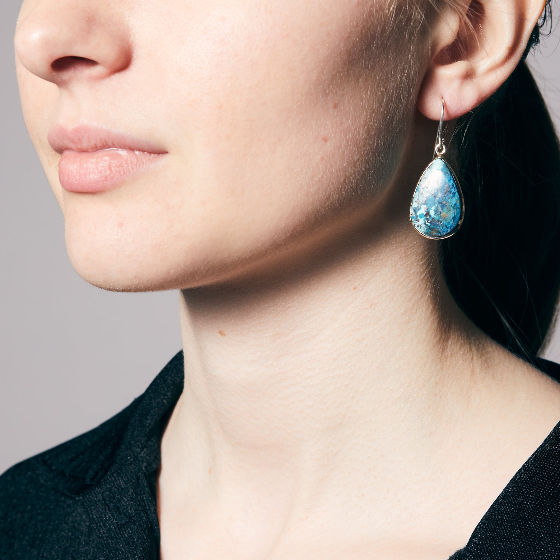 Shattuckite Drop Earrings