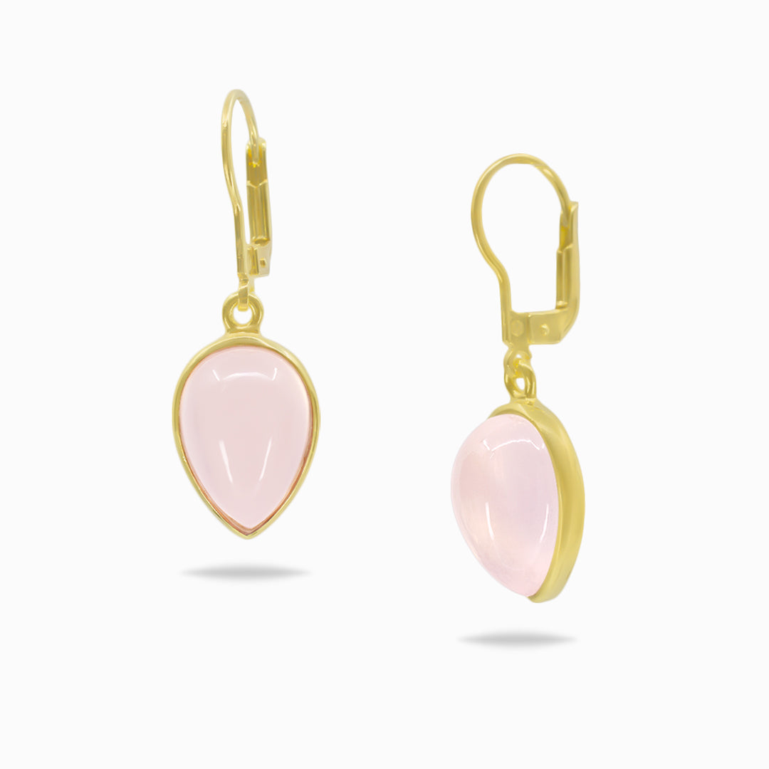 Rose Quartz Drop Earrings