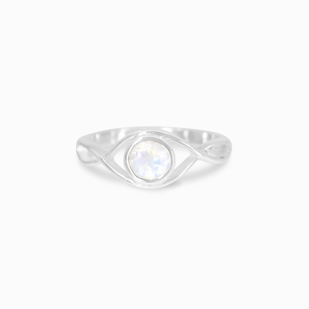 Rainbow Moonstone Ring