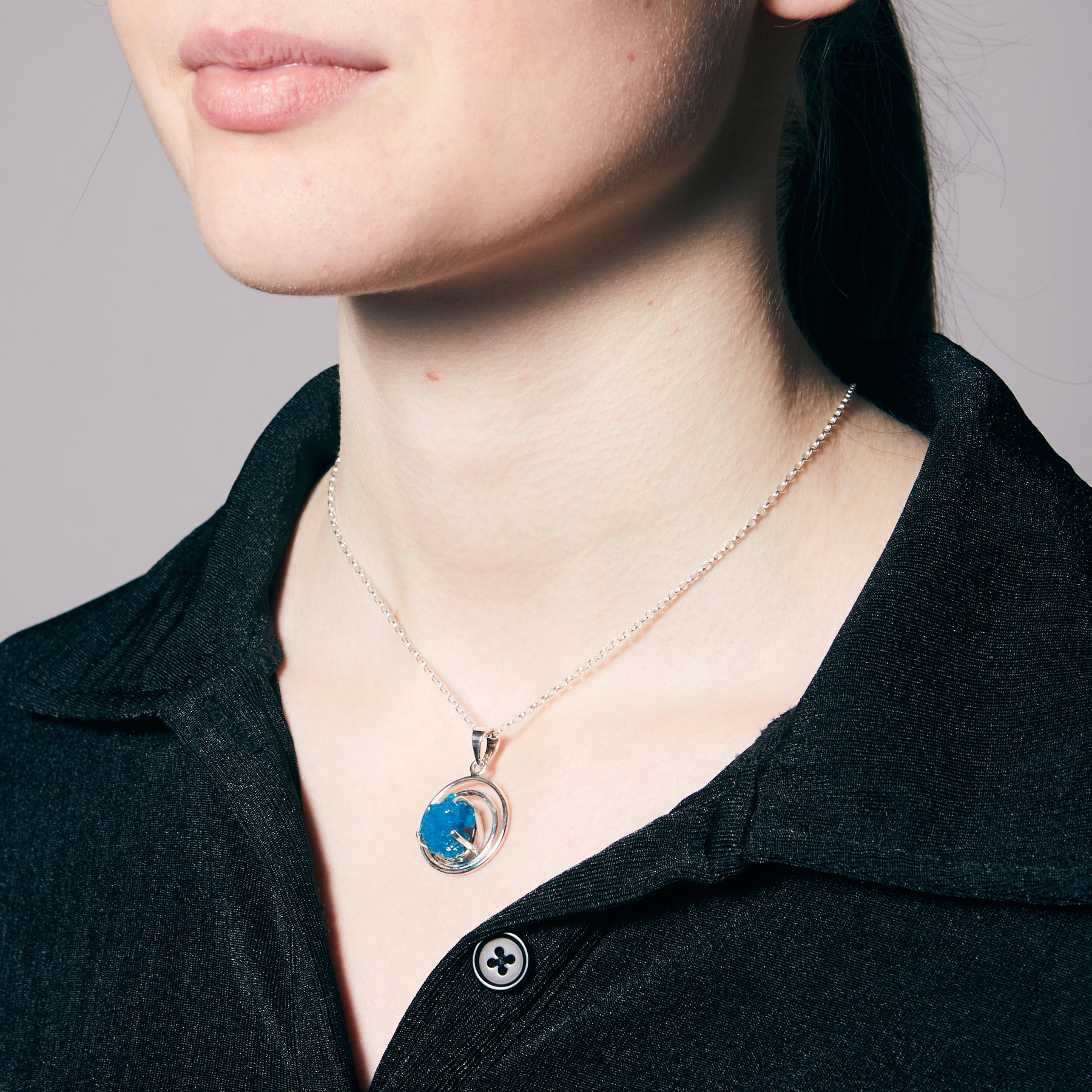 Cavansite In Matrix Necklace