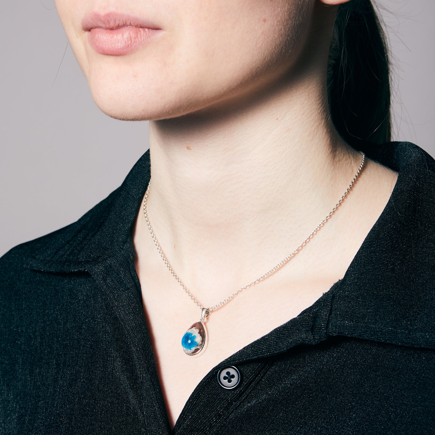 Cavansite In Matrix Necklace