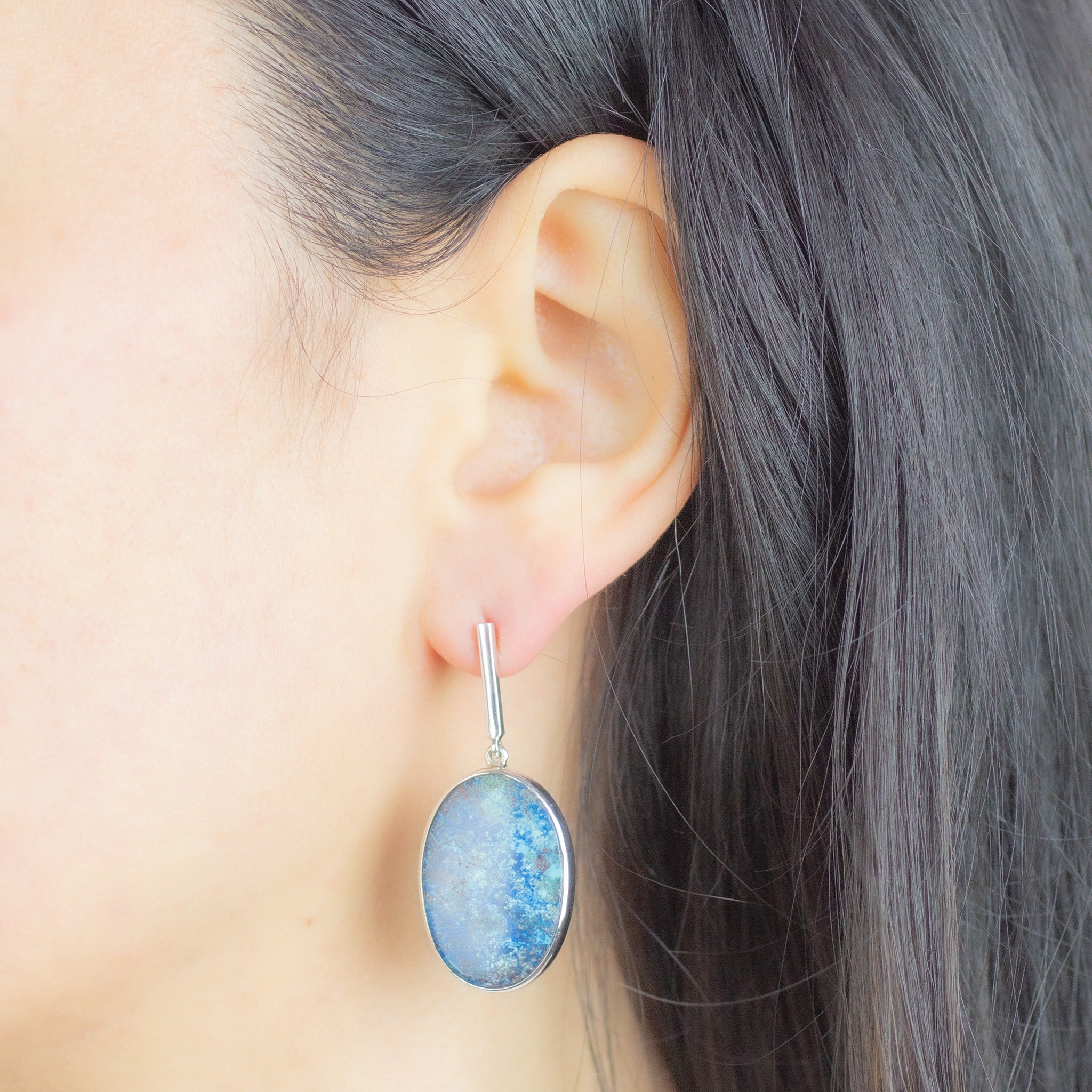 Shattuckite Drop Earrings