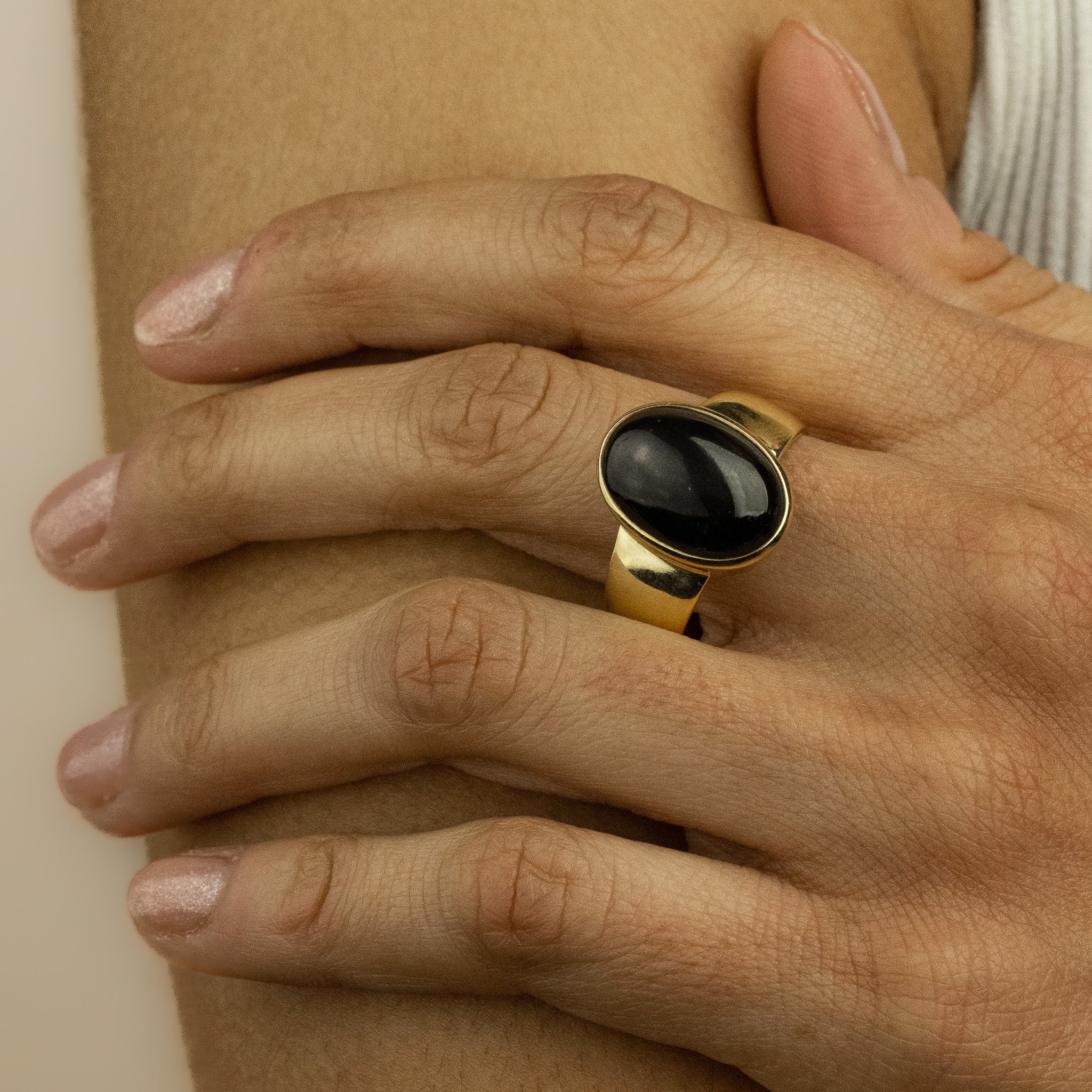 Black Star Diopside Ring