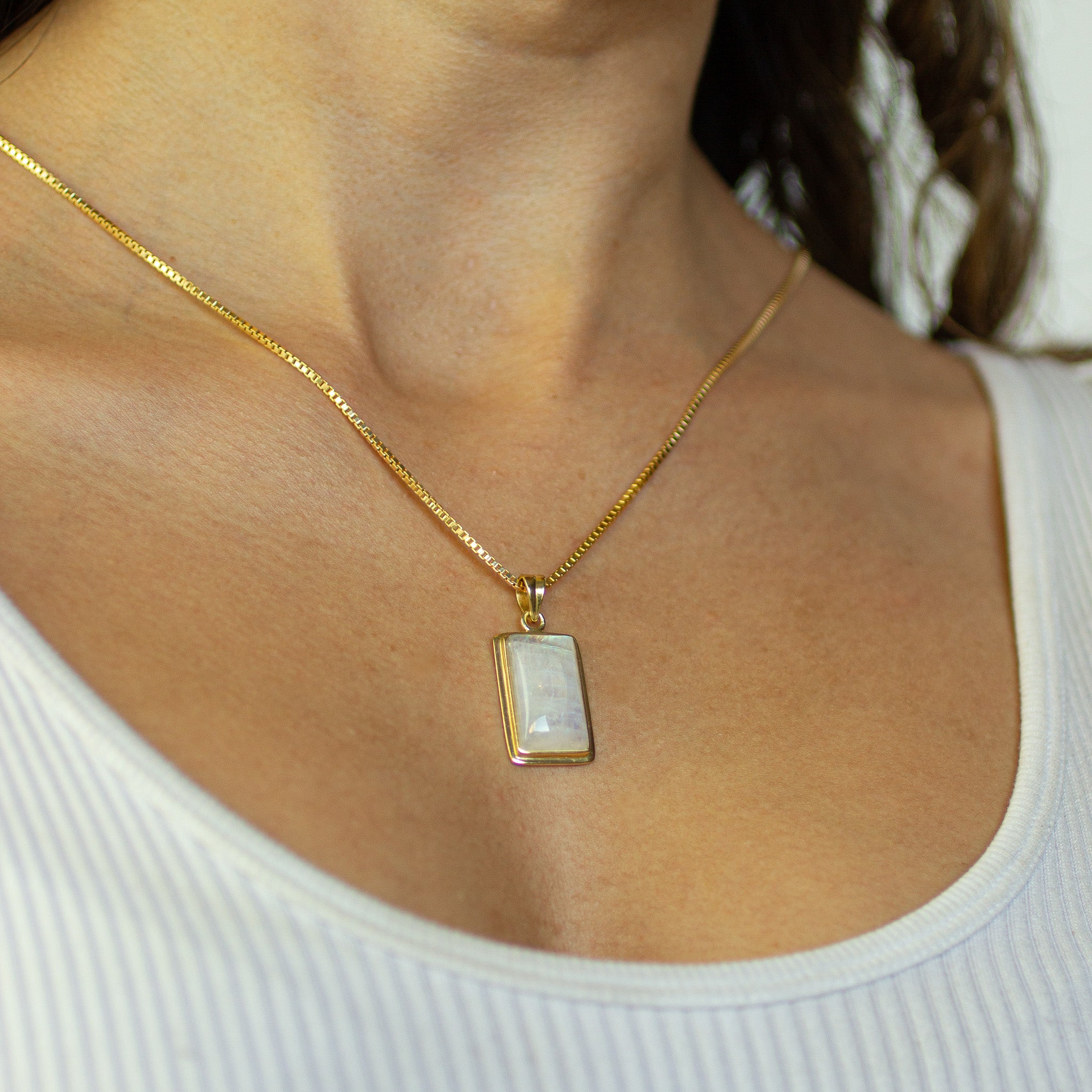 Rainbow Moonstone Necklace